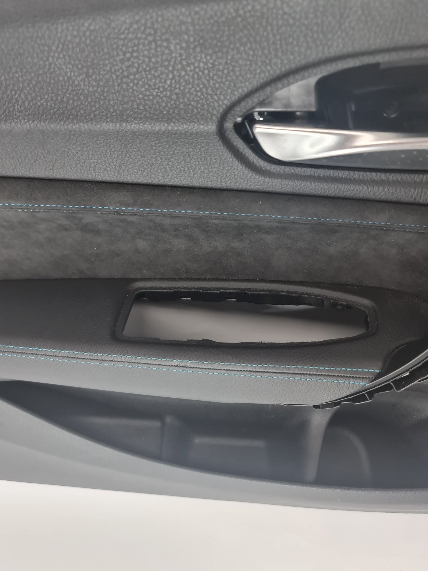 F87 M2 Black Leather Door Card with blue Stitching Passenger Side - 7e41587 - MPerformance.parts