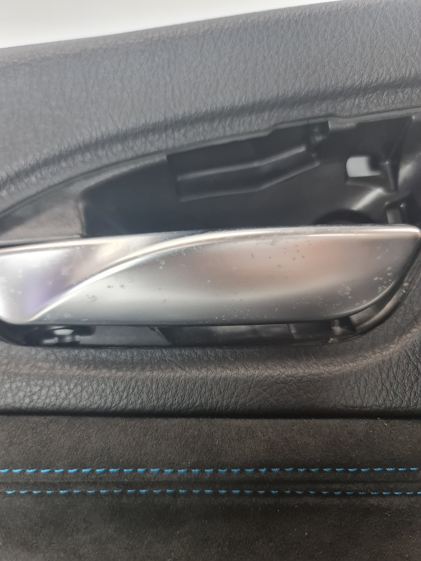 F87 M2 Black Leather Door Card with blue Stitching Passenger Side - 7e41587 - MPerformance.parts