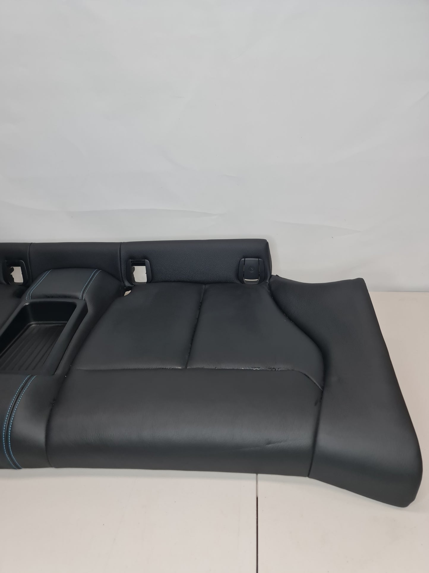 M2 F87 Black Leather Seat Base Blue Stitching - MPerformance.parts