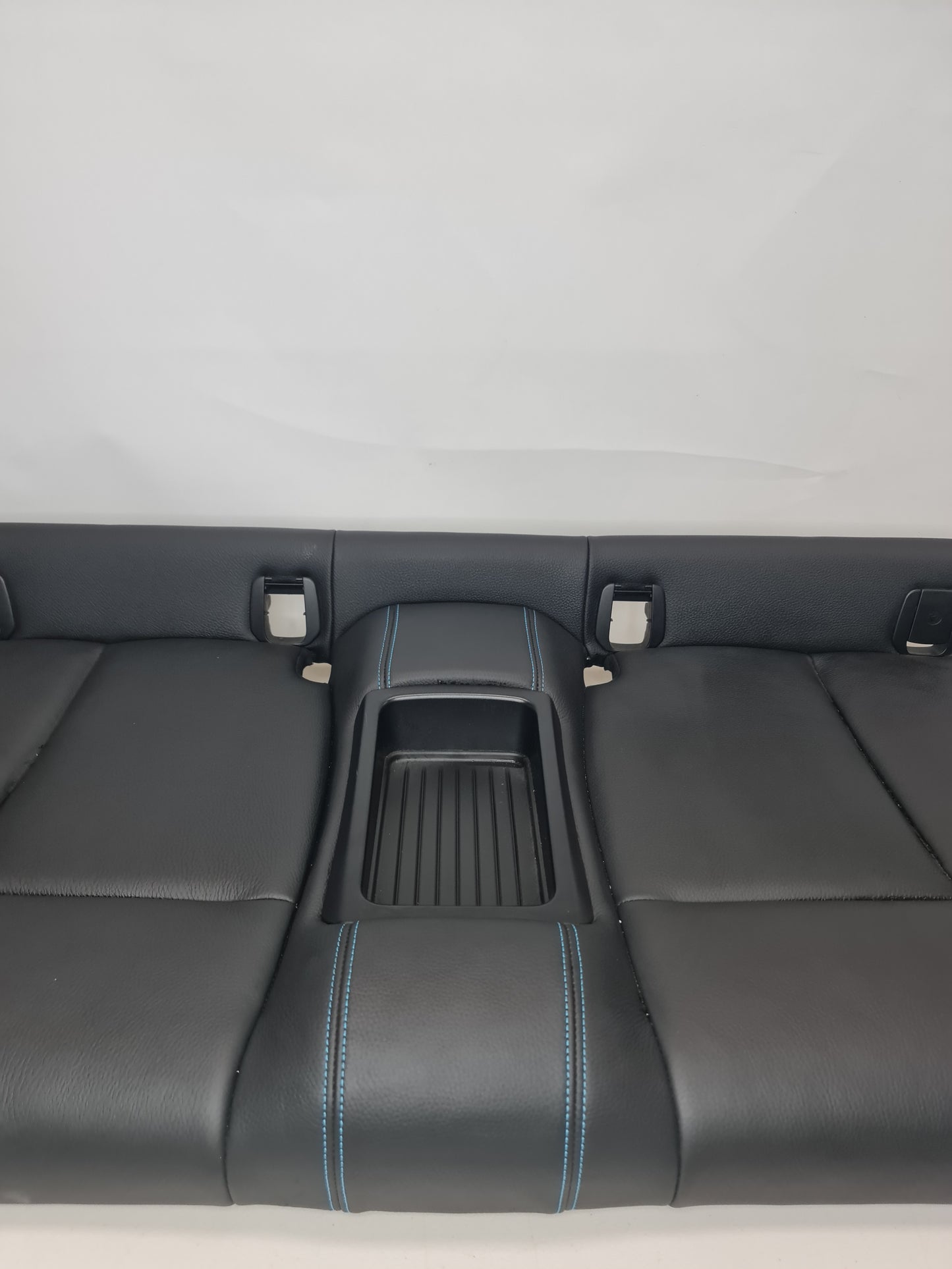 M2 F87 Black Leather Seat Base Blue Stitching - MPerformance.parts