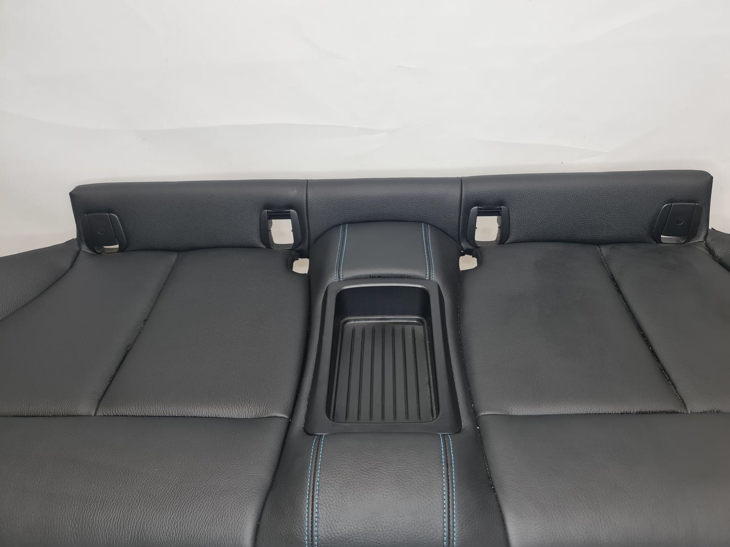 M2 F87 Black Leather Seat Base Blue Stitching - MPerformance.parts