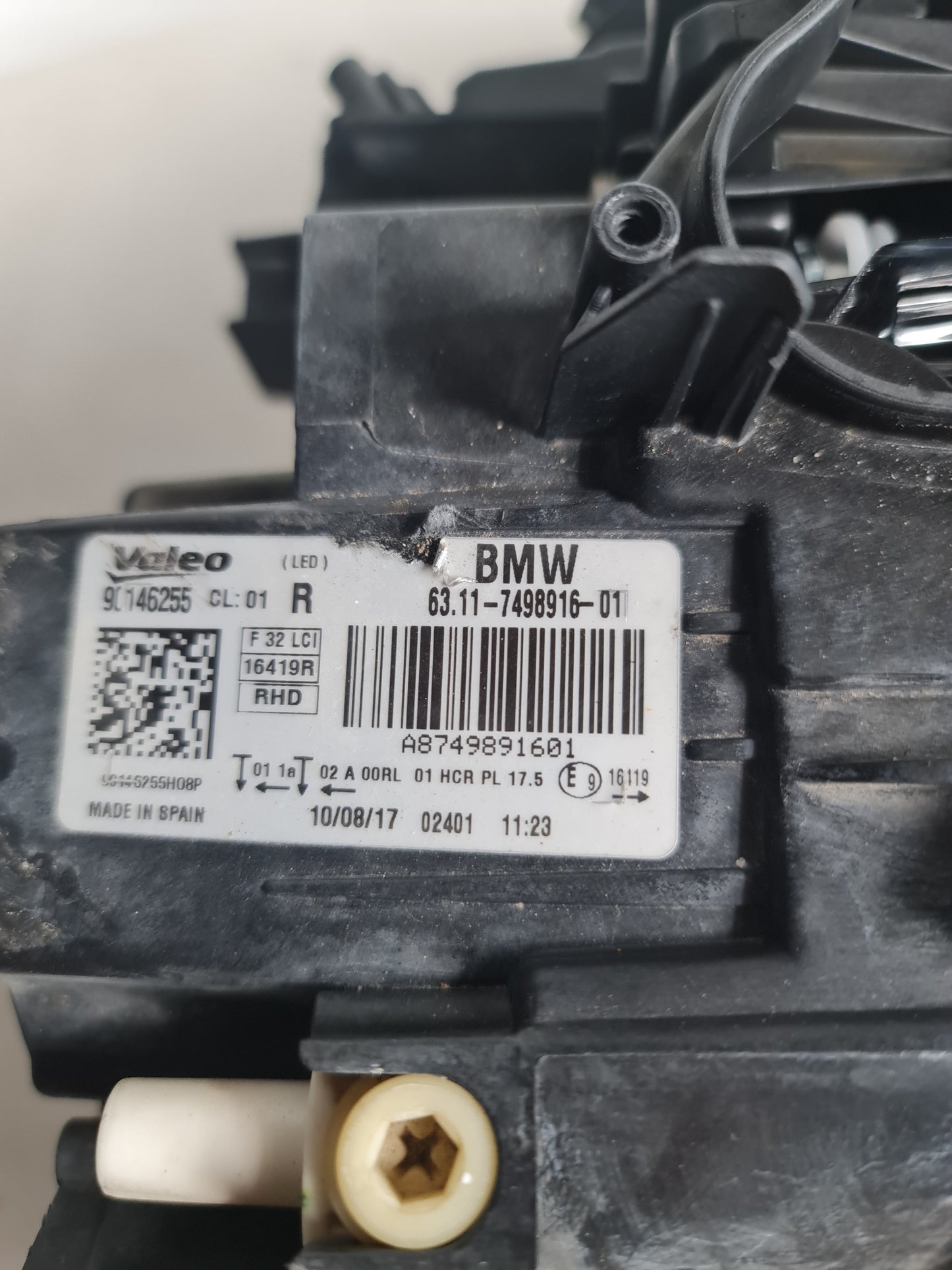 BMW 4 SERIES DRIVERS SIDE RIGHT LED HEADLIGHT GENUINE 7478152 - MPerformance.parts
