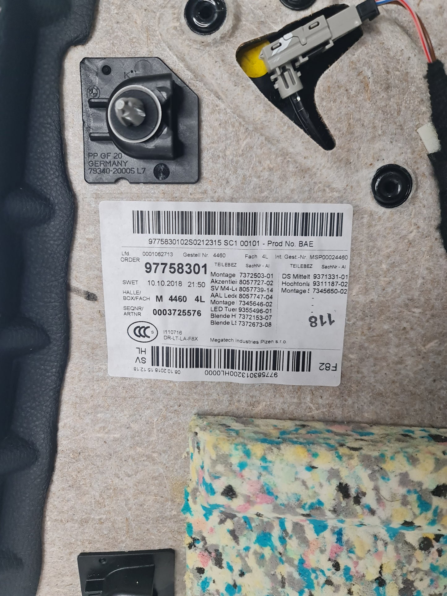 F82 M4 Rear Passenger Door Card - 97758301 - MPerformance.parts