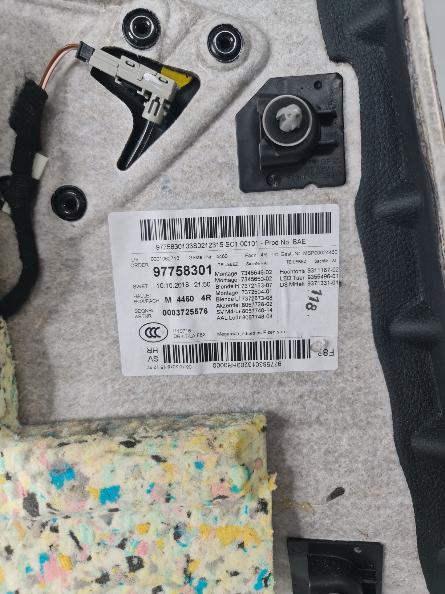 F82 M4 Rear Drivers Door Card - 97758301 - MPerformance.parts