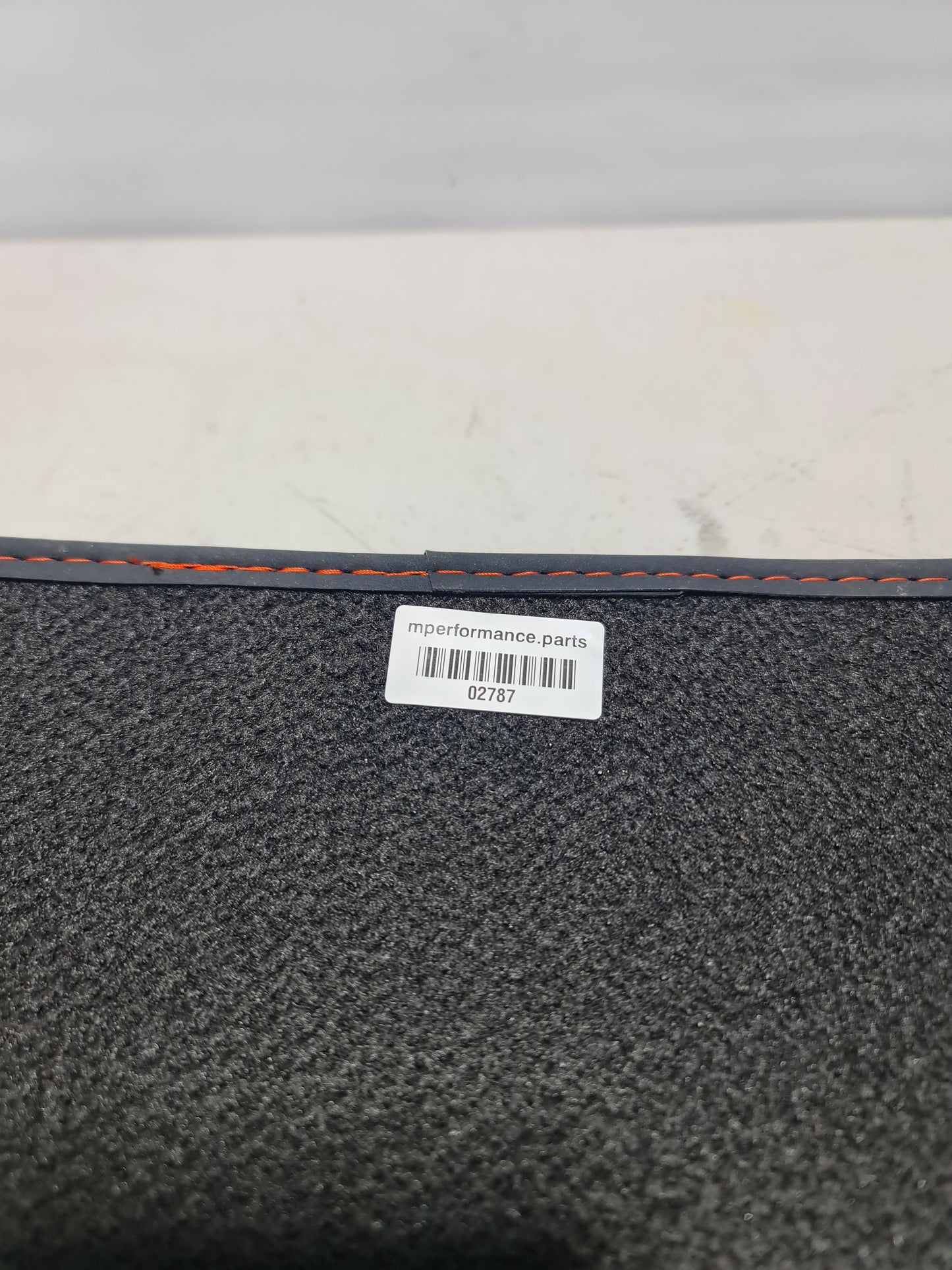 Rear Left F87 M2 Floor Mat Orange Stitching - MPerformance.parts