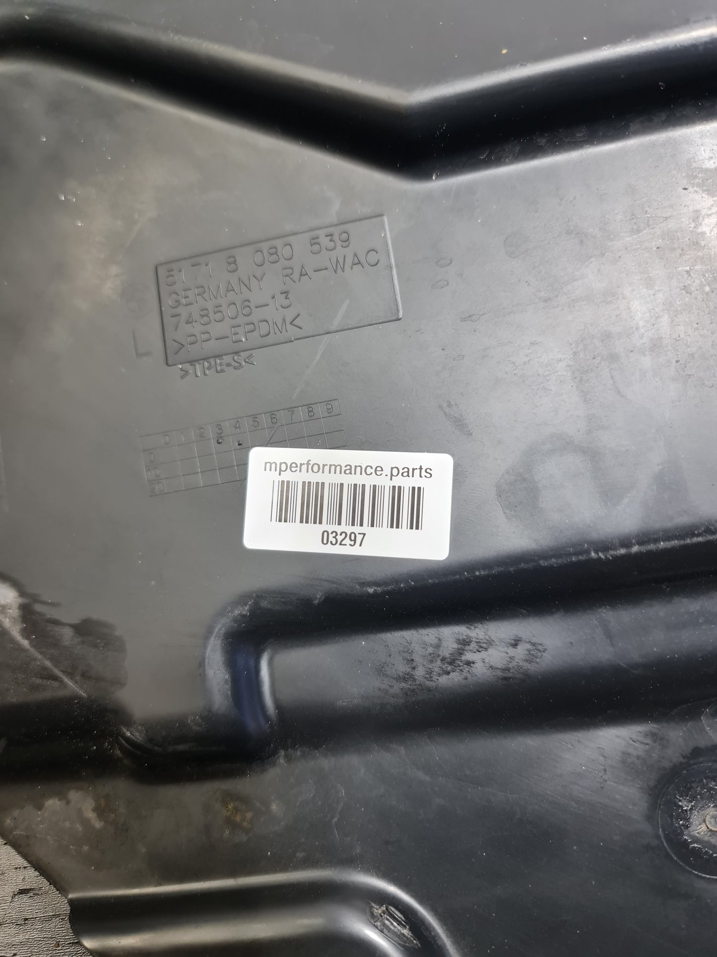 BMW M4 M3 G82 G83 G80 Rear Left Side Underbody Splash Shield 2021 2022 2023 Oem 51718080539 - MPerformance.parts