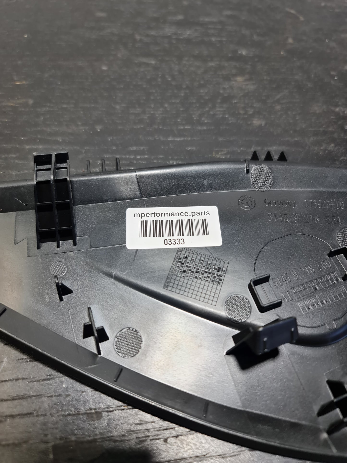 2013-17 BMW M3 Sedan Right Side Black Dash Board Cover Trim 51459218554 9218554 - MPerformance.parts