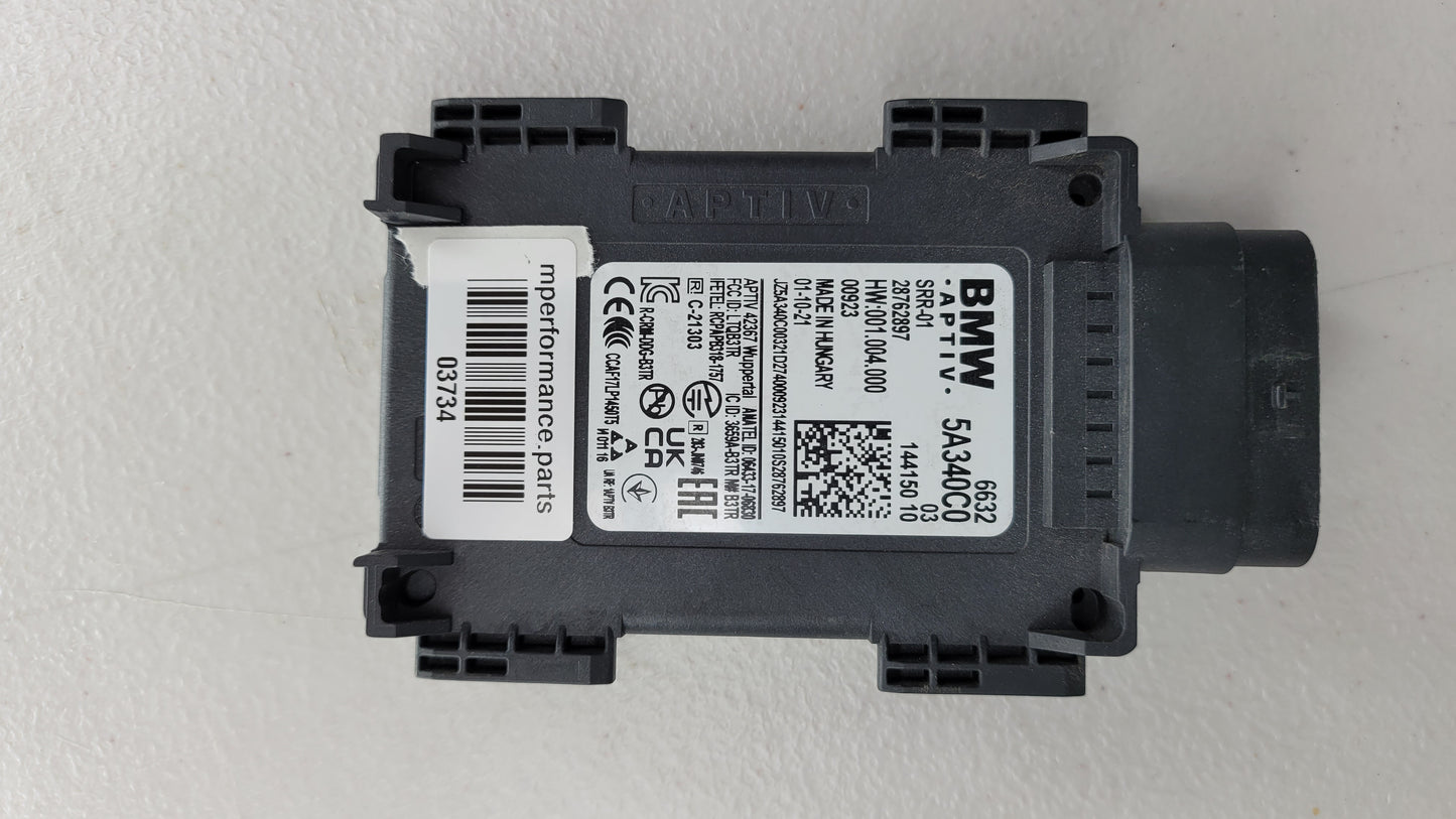 2018-22 BMW X3 Blind Spot Radar Sensor Module Rear Left Driver Side 66325A340C0 - MPerformance.parts