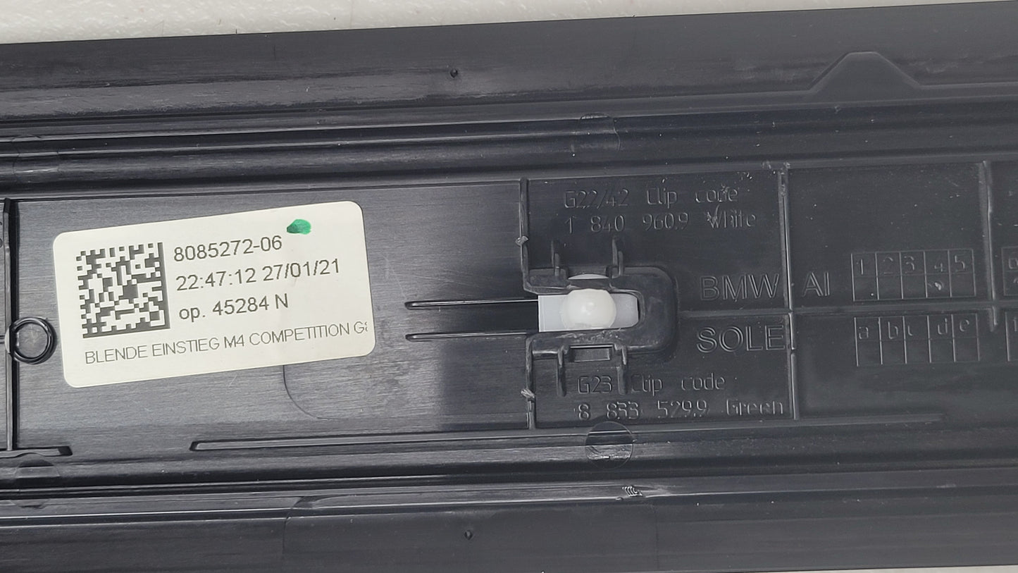 BMW G22/23/42/83 M4 Competition Line Entrance Door Sill OEM 8085272-06 - MPerformance.parts