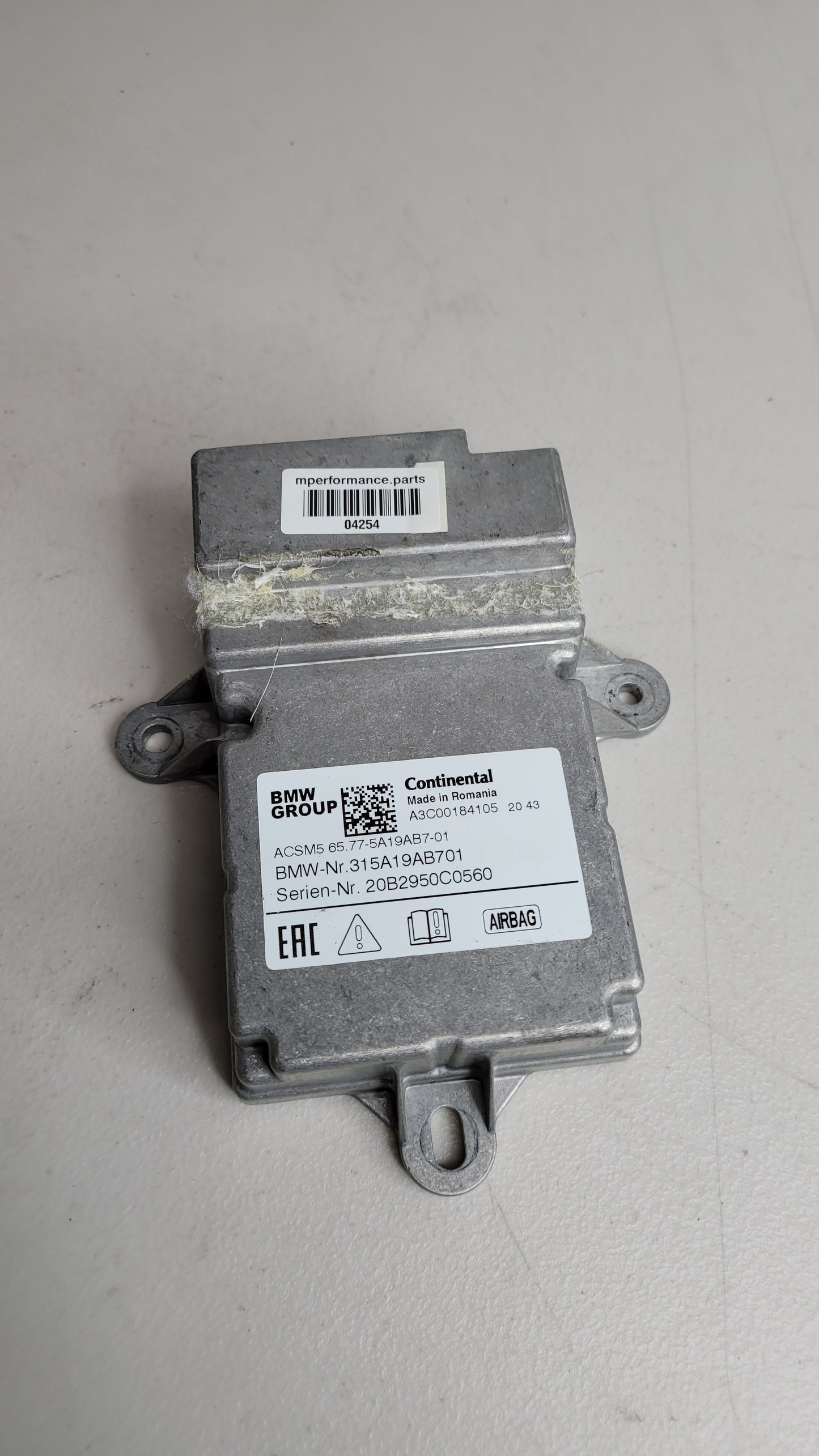BMW M3 G80 Crash Impact Airbag Control Unit 5A19AB7 65775A19AB7 A3C00184105 ACSM5 - MPerformance.parts