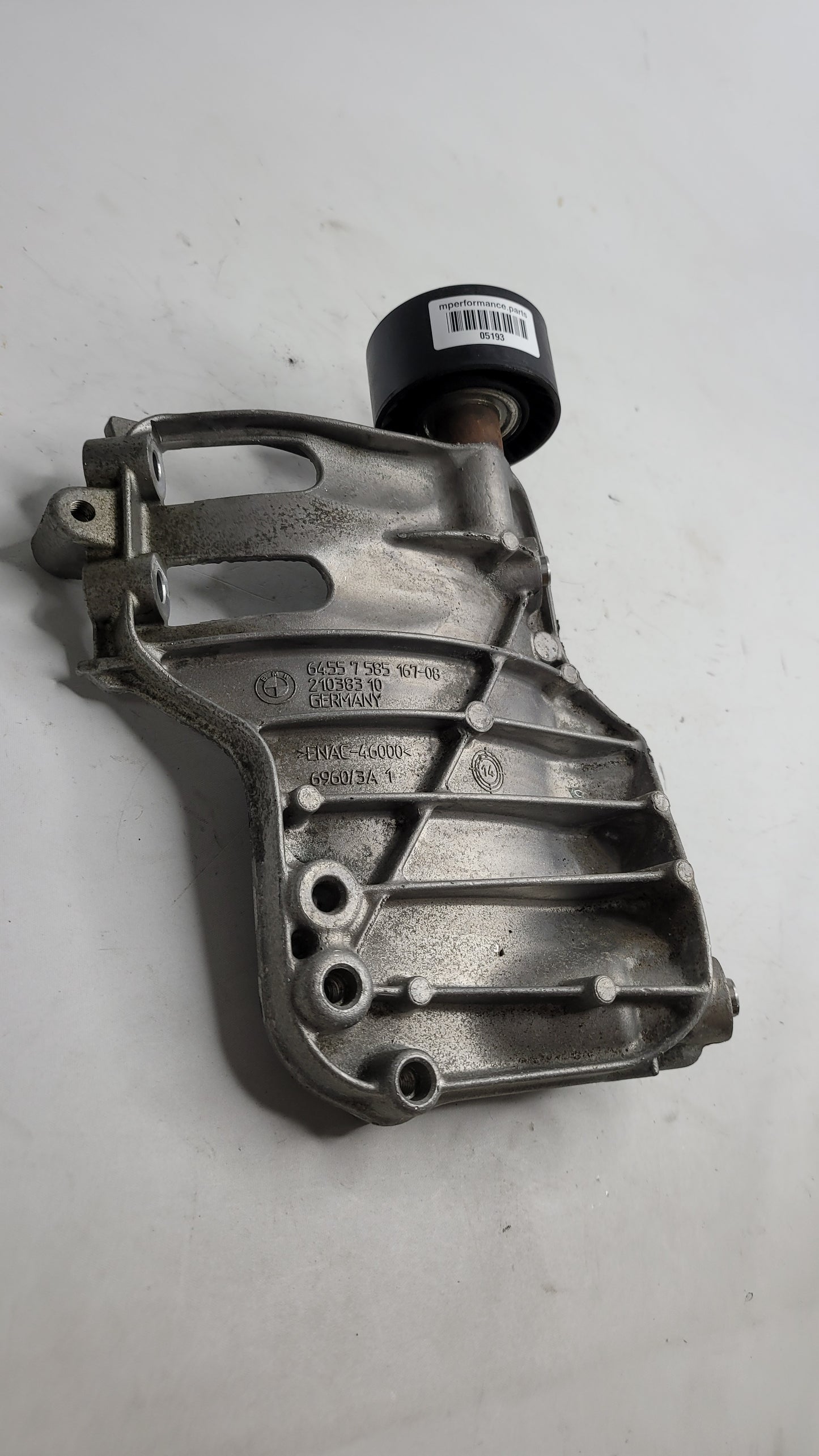 BMW M3 M4 3.0 TURBO IDLER PULLEY ALI PLATE AC PUMP BRACKET MOUNT 64557585 - MPerformance.parts