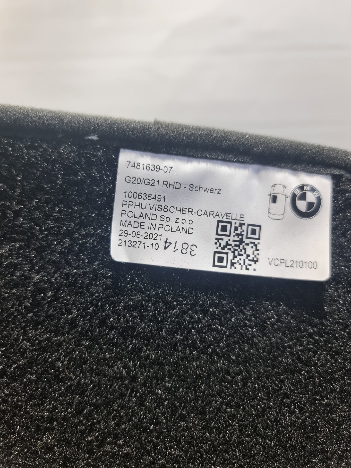 Genuine BMW M3 G80 Velour Carpet Floor Mats Charcoal 7481639-07 - MPerformance.parts