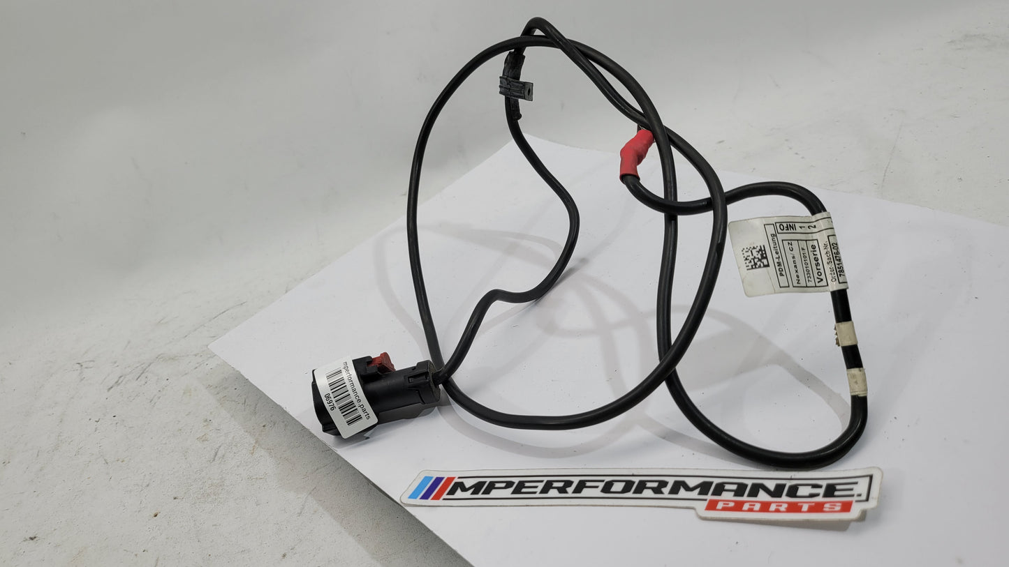 BMW F83 M4 positive battery power distribution cable by MPerformance.parts, showing the black cable with connectors on each end.