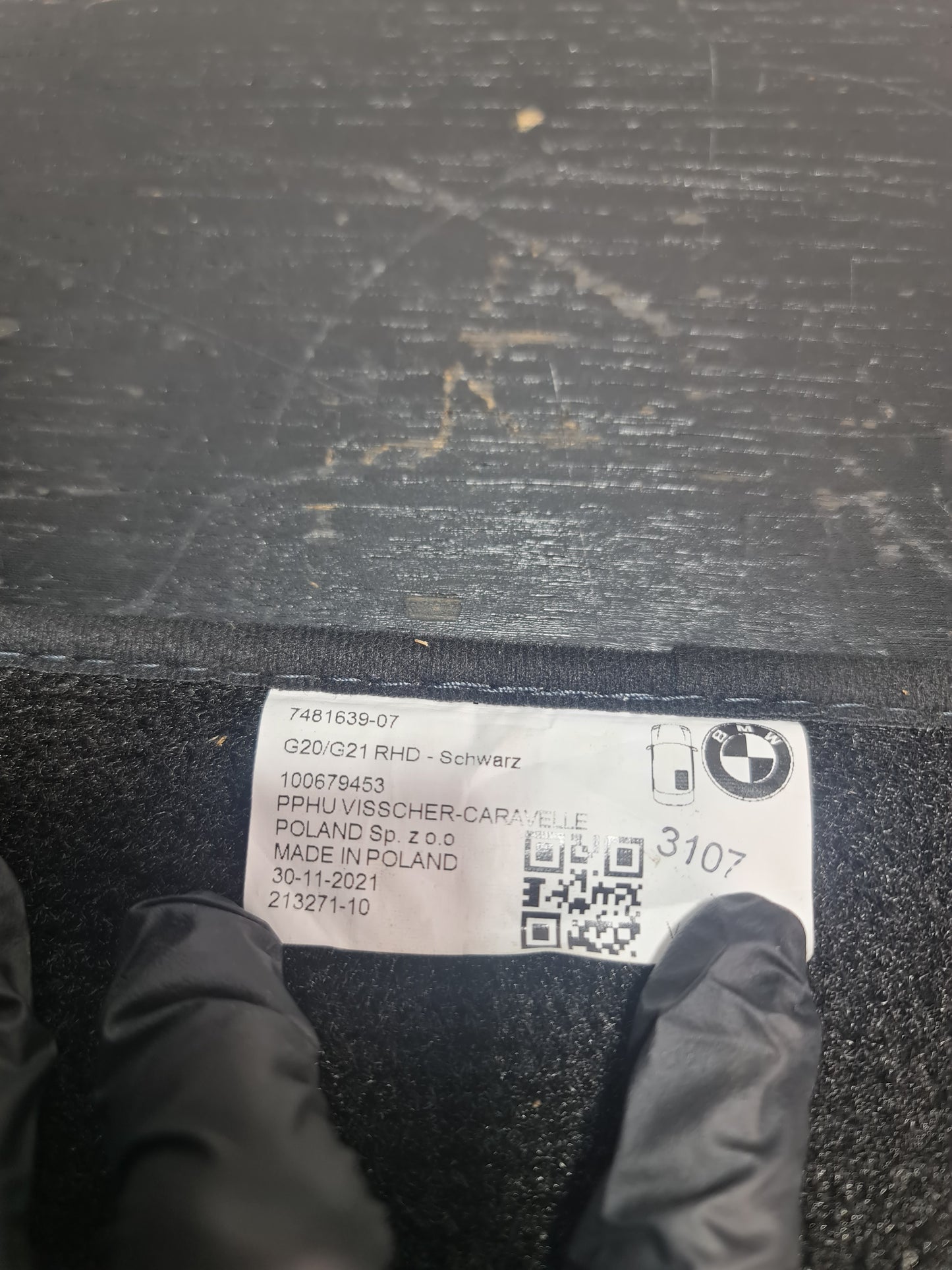 Genuine BMW M3 G80 Velour Carpet Floor Mats Charcoal 7481639-07 - MPerformance.parts
