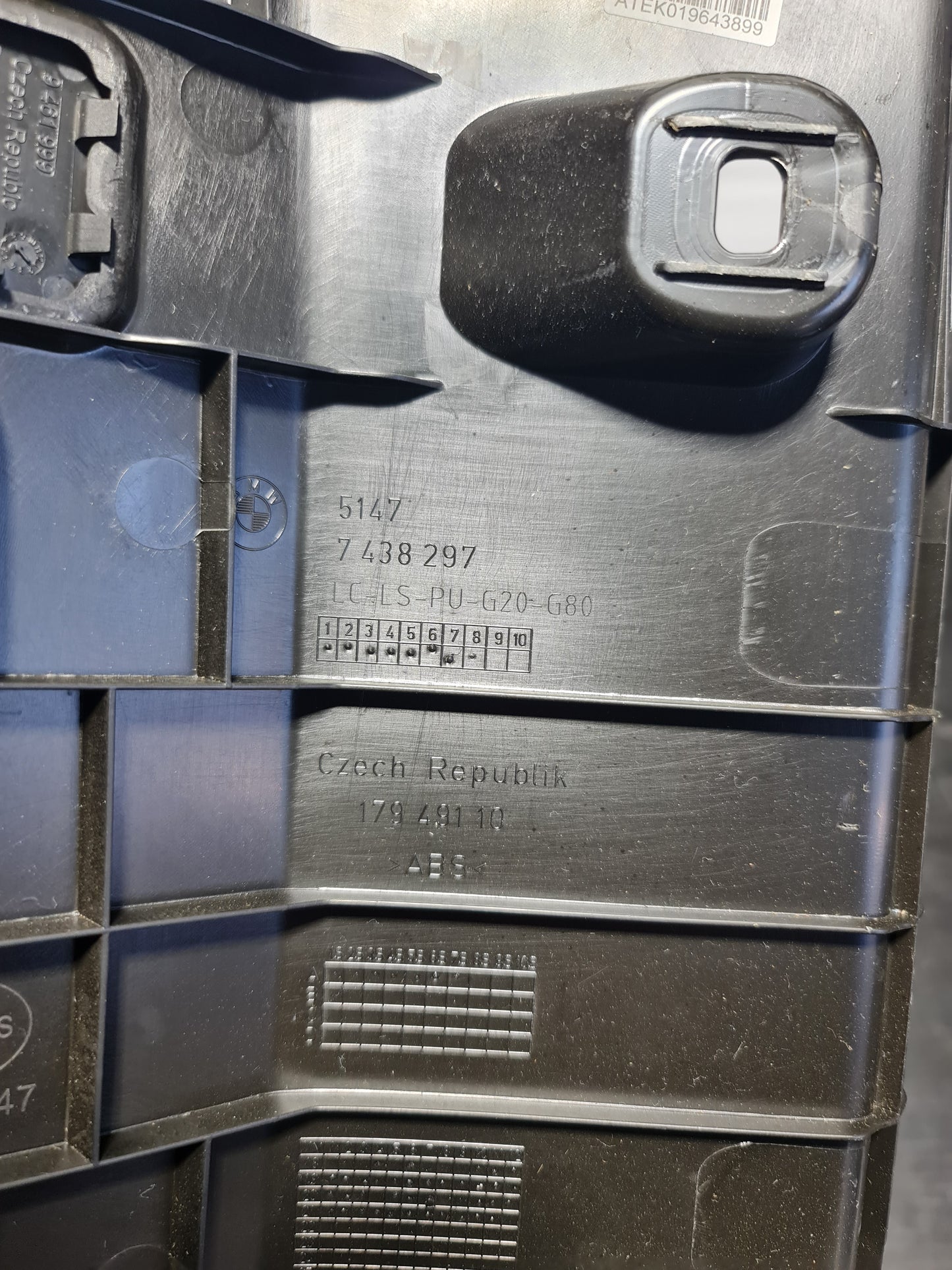 OEM BMW G20 330 M340 Rear Trunk Boot Lid Latch Lock Sill Scuff Plate Trim Cover 51477438297 - MPerformance.parts