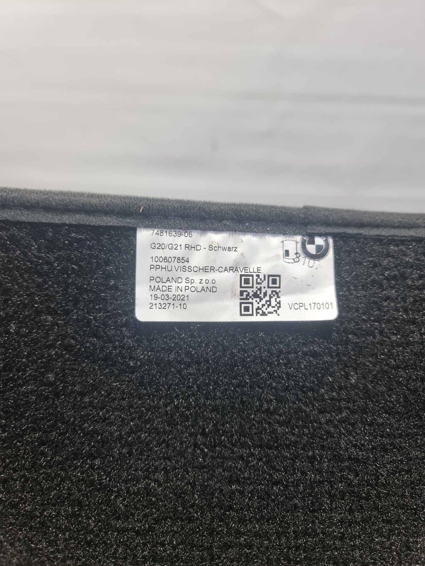 Genuine BMW M3 G80 Velour Carpet Floor Mats Charcoal 7481639-06 - MPerformance.parts