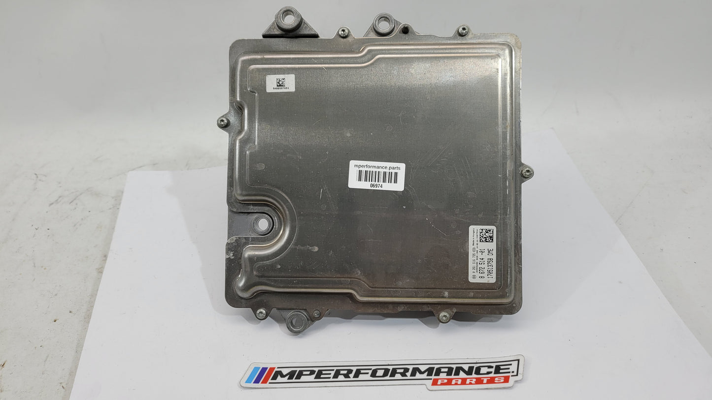 BMW M4 F82 3.0 petrol engine control module by MPerformance.parts, showing the black electronic module with connector ports.
