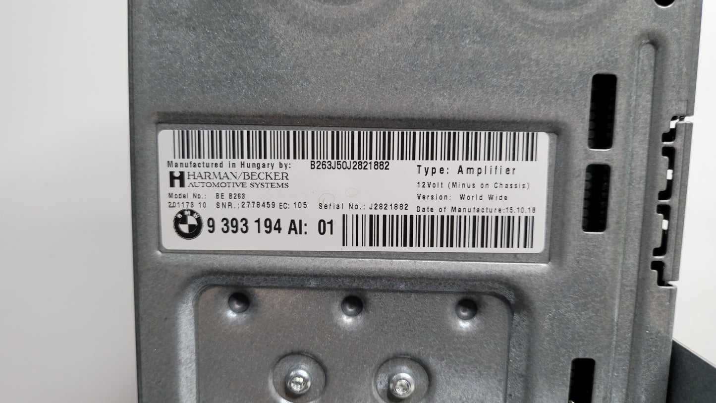 BMW M3 F80 Top-Hifi Harman Becker Amplifier AMP 9393194 - MPerformance.parts