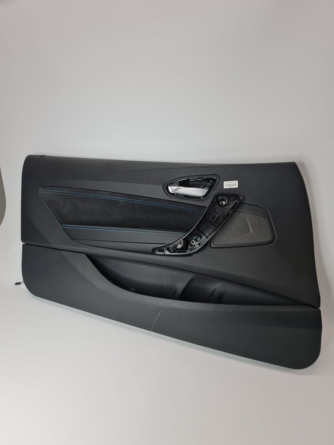 F87 M2 Black Leather Door Card with blue Stitching Passenger Side - 7e41587 - MPerformance.parts