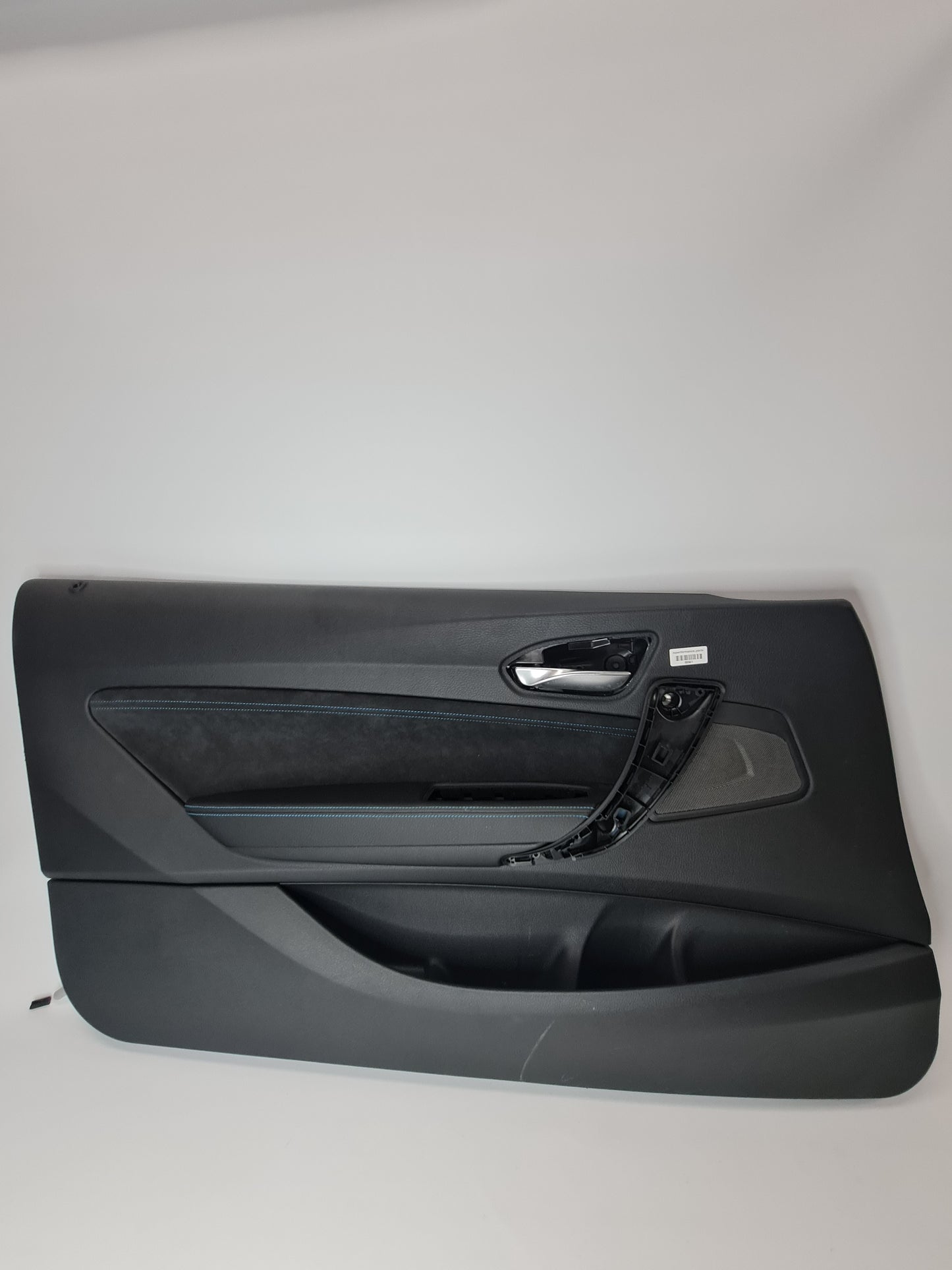 F87 M2 Black Leather Door Card with blue Stitching Passenger Side - 7e41587