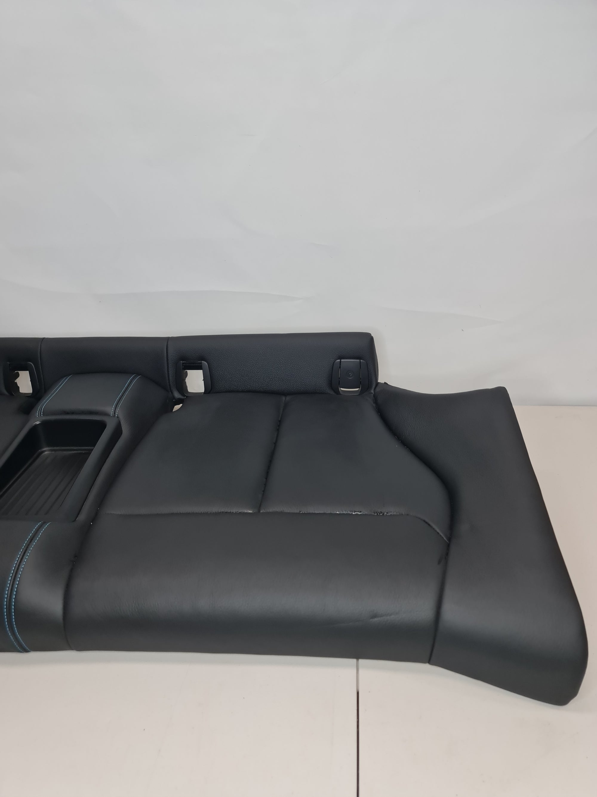 M2 F87 Black Leather Seat Base Blue Stitching - MPerformance.parts