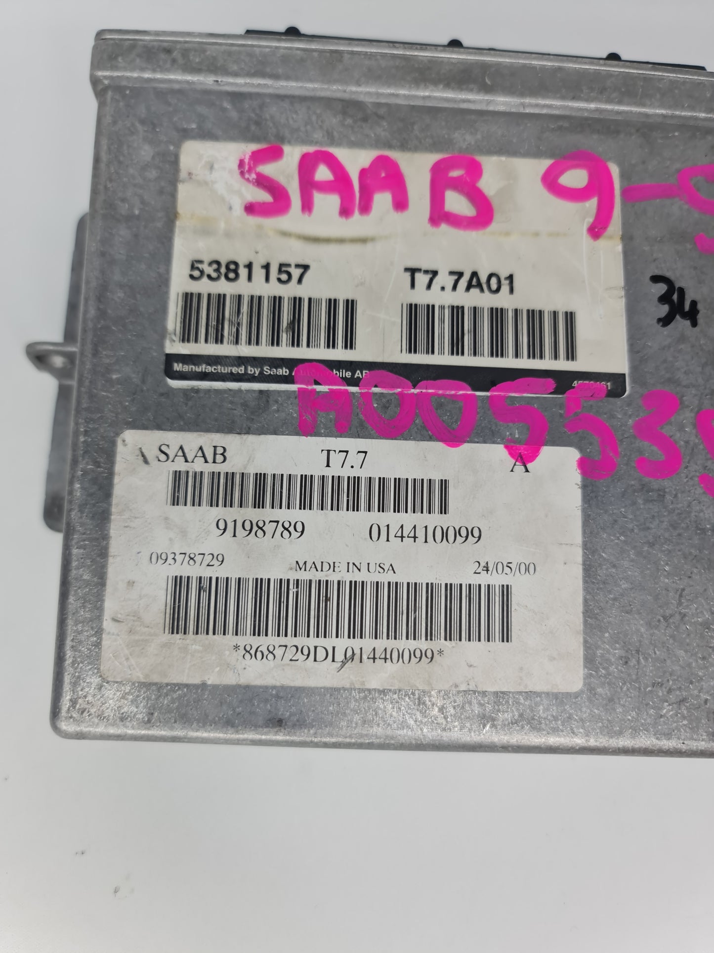 Saab Engine ECU Control Module Unit 5381157