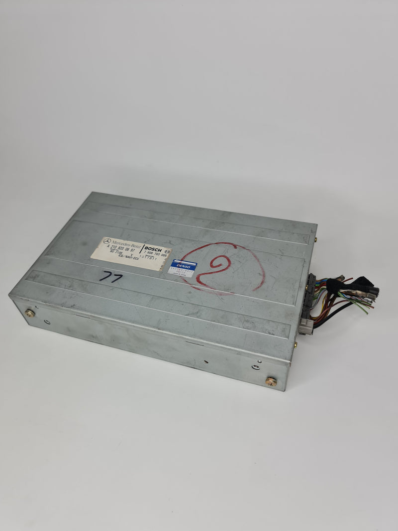 Mercedes E-class W210 trip computer ICS unit A2108200897 from MPerformance.parts, showing the electronic control module with connectors.