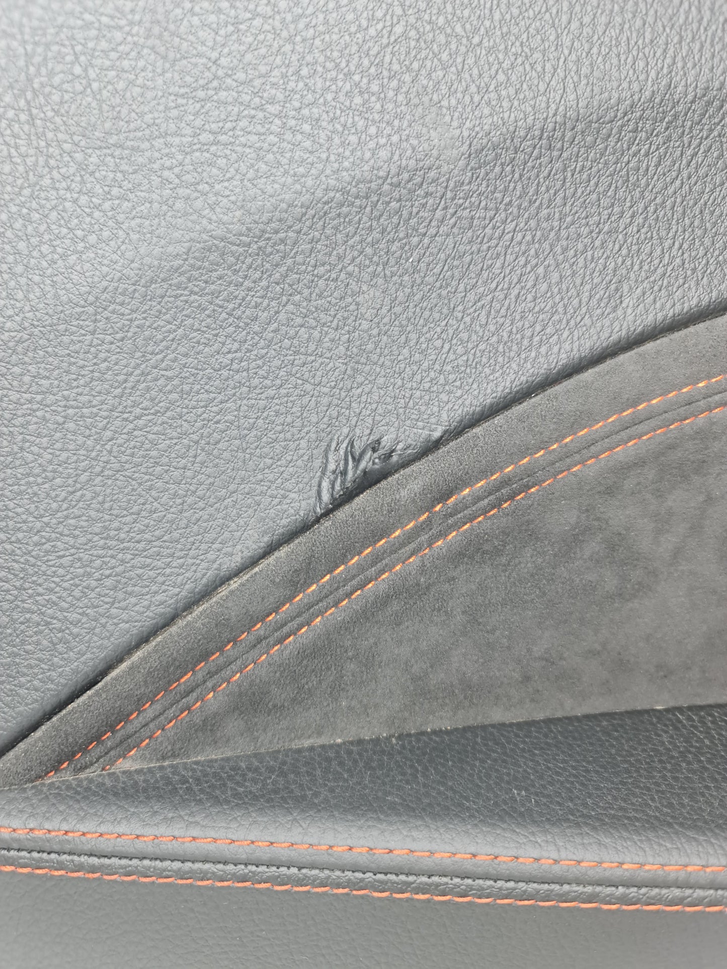 F87 M2 Competition Rear Drivers Door Card Black Leather Orange Stitching - 9770566