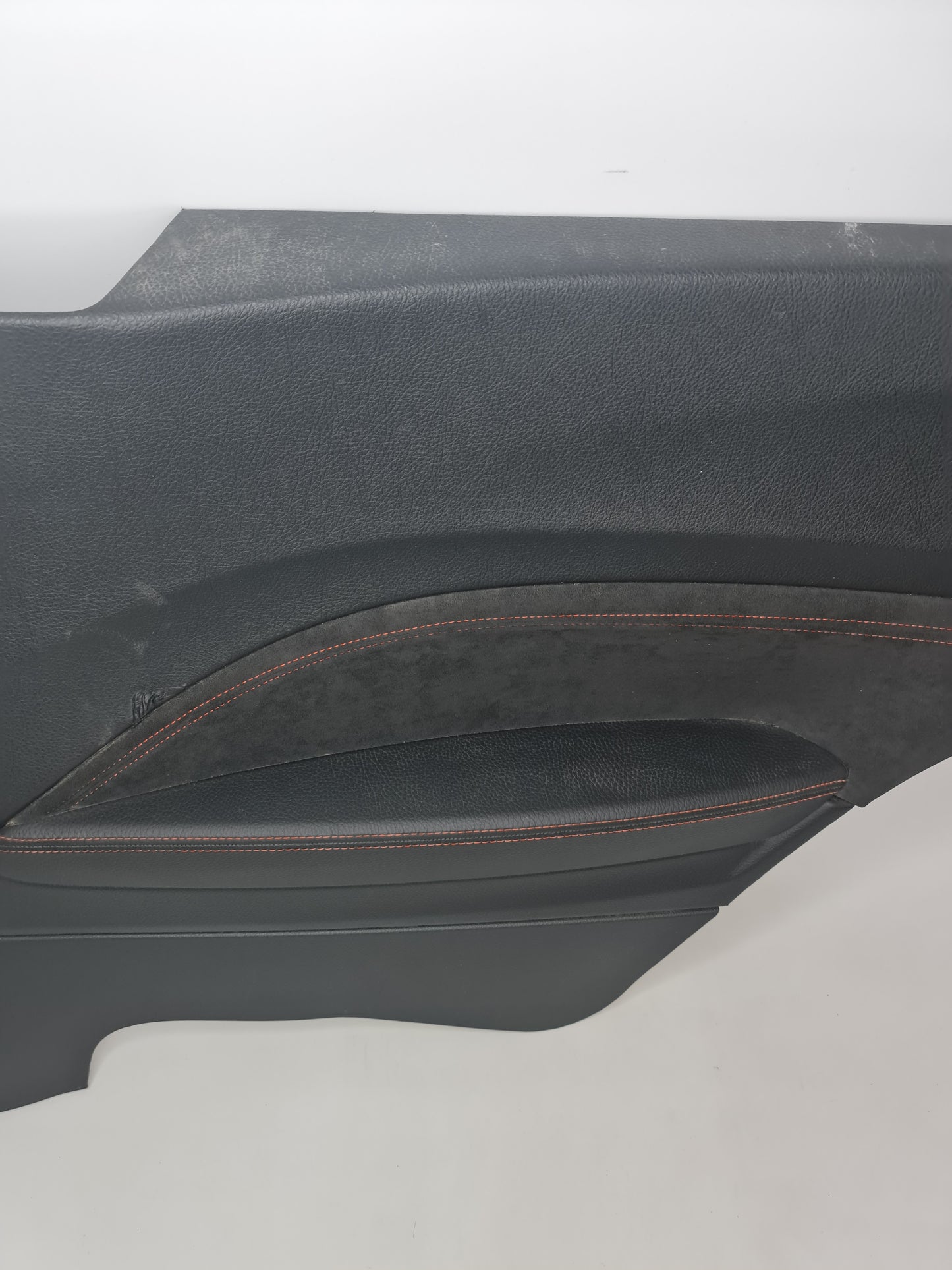 F87 M2 Competition Rear Drivers Door Card Black Leather Orange Stitching - 9770566