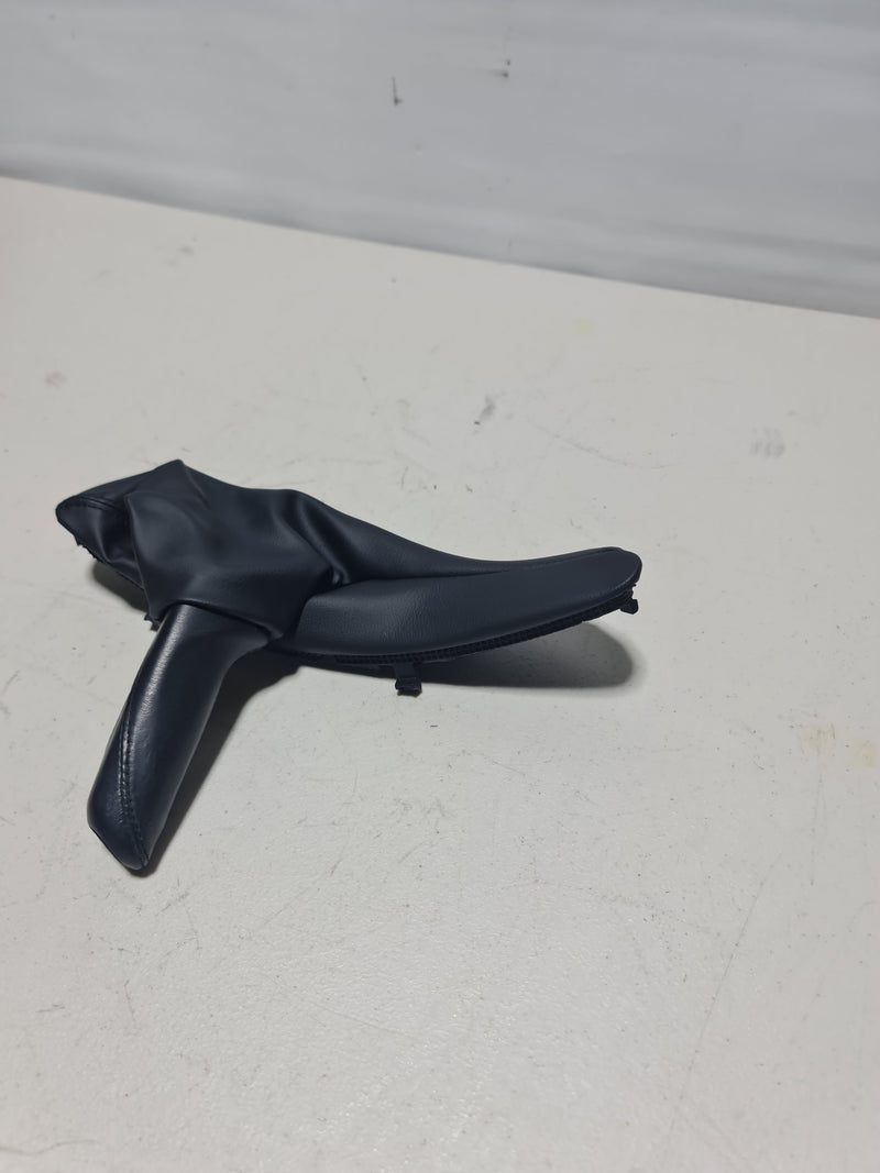 BMW F Series 3 & 4 handbrake lever cover in black, designed to fit BMW models, with visible textured surface and stitching details.