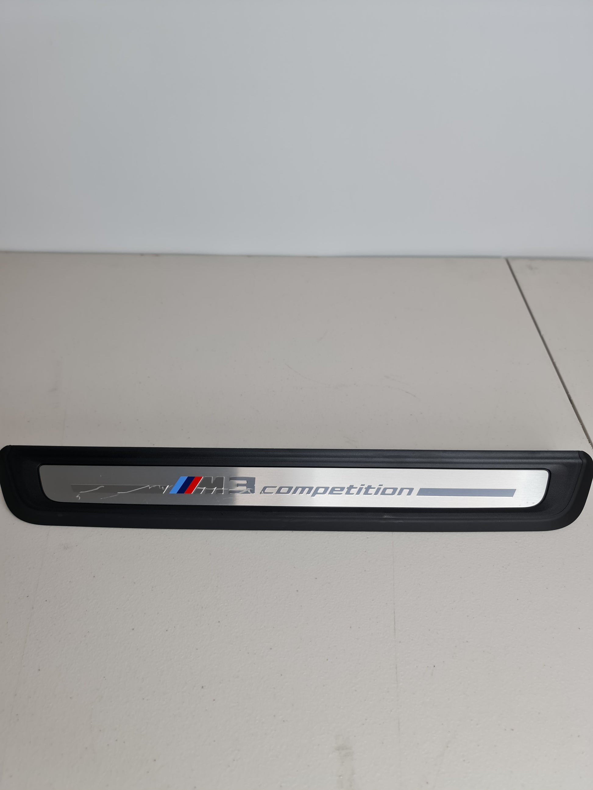 BMW G80 M3 COMPETITION OEM DRIVERS FRONT DOOR SILL KICK PLATE 9451626 - MPerformance.parts