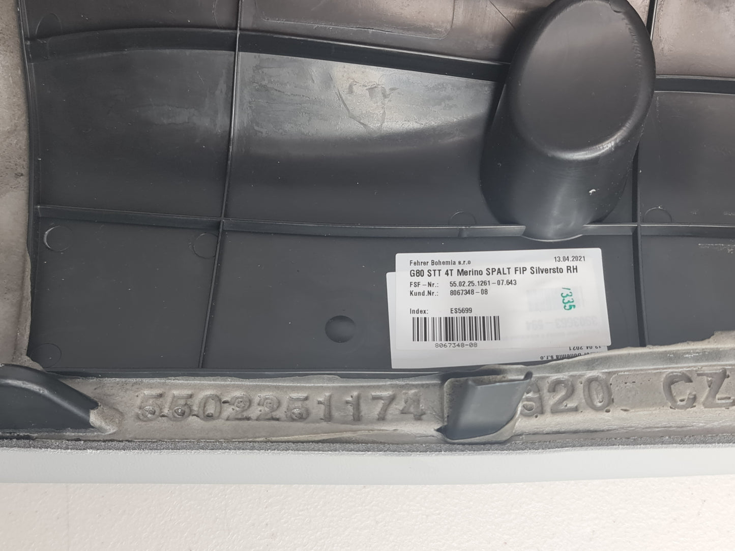 BMW 8067348-08 G80 M3 OEM Used REAR SEAT BOLSTER SILVERSTONE - MPerformance.parts