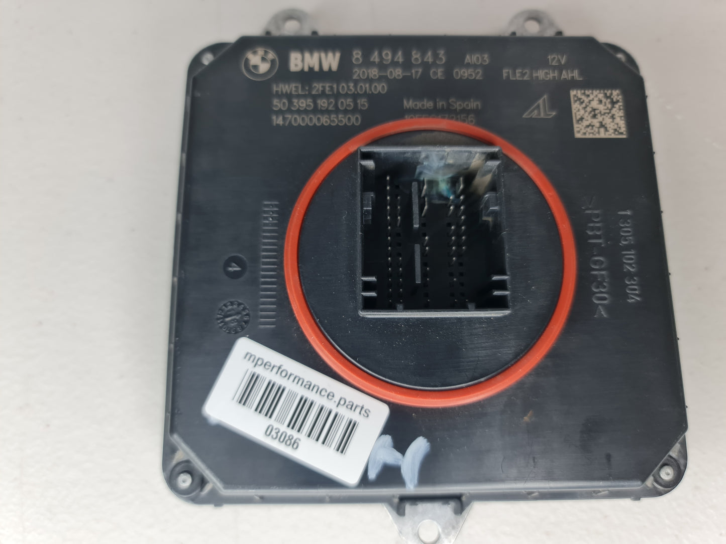 BMW M3 F80 2018 Headlight Control Unit 8494843 J202