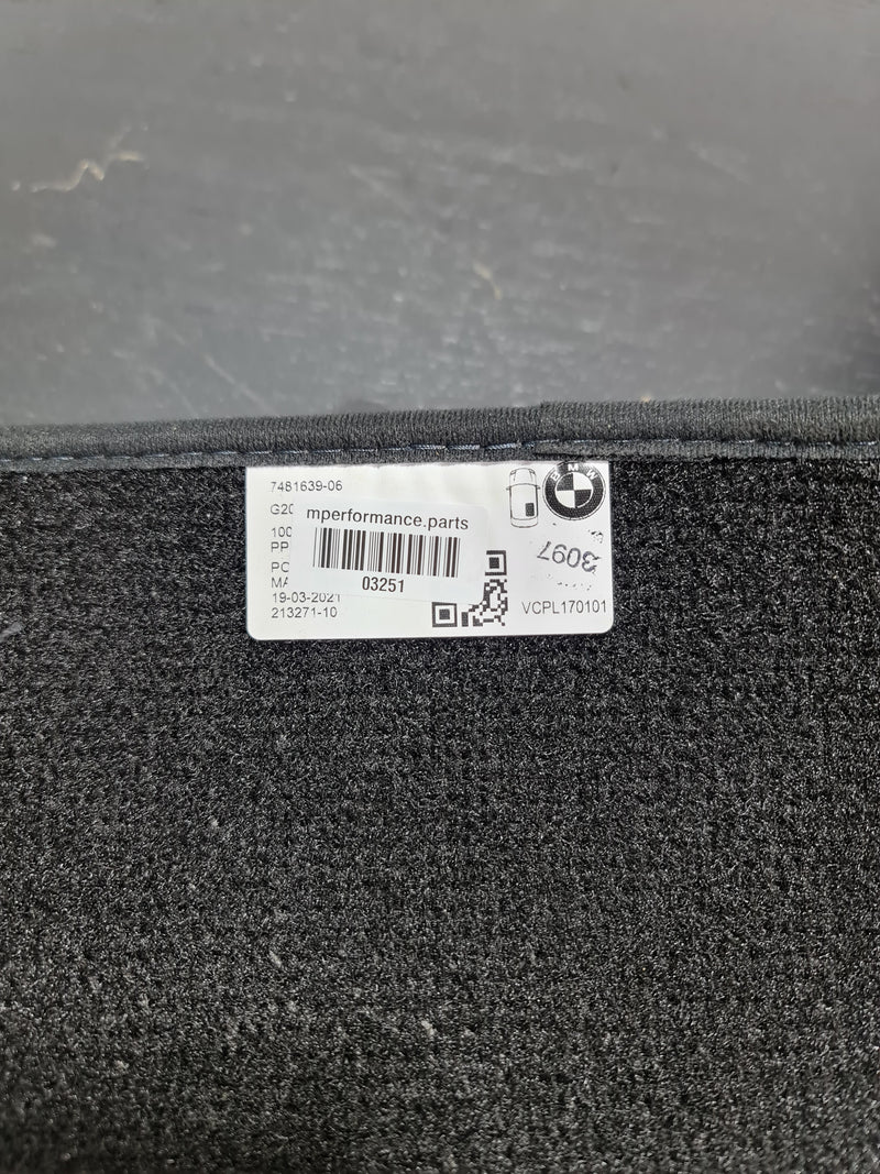 Genuine BMW M3 G80 Velour Carpet Floor Mats Charcoal 7481639-06 - MPerformance.parts