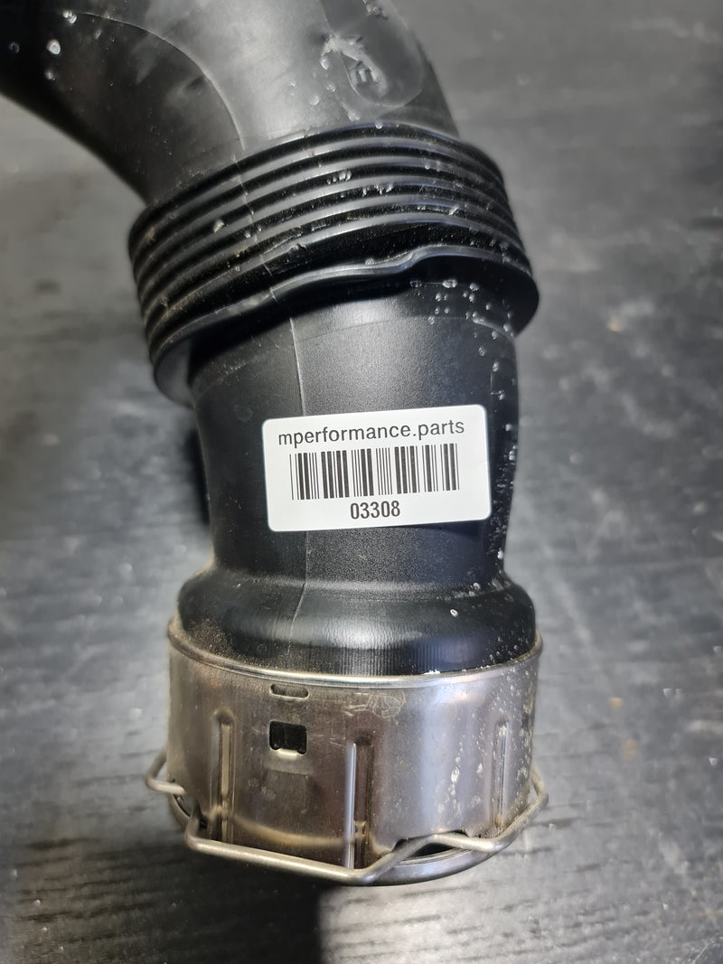 BMW M3 G80 front right air intake filter duct pipe for 3.0L engine, OEM part 13718095812, by MPerformance.parts