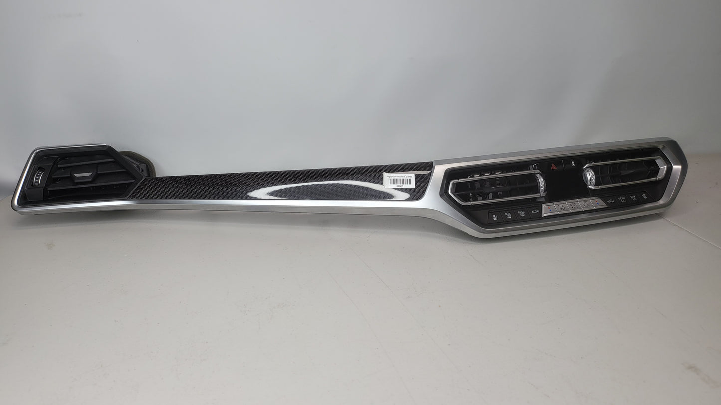 BMW M3 COMPETITION G80 S58 OEM CARBON CENTER DASH TRIM A/C CONTROLS Heated and Cooled Buttons