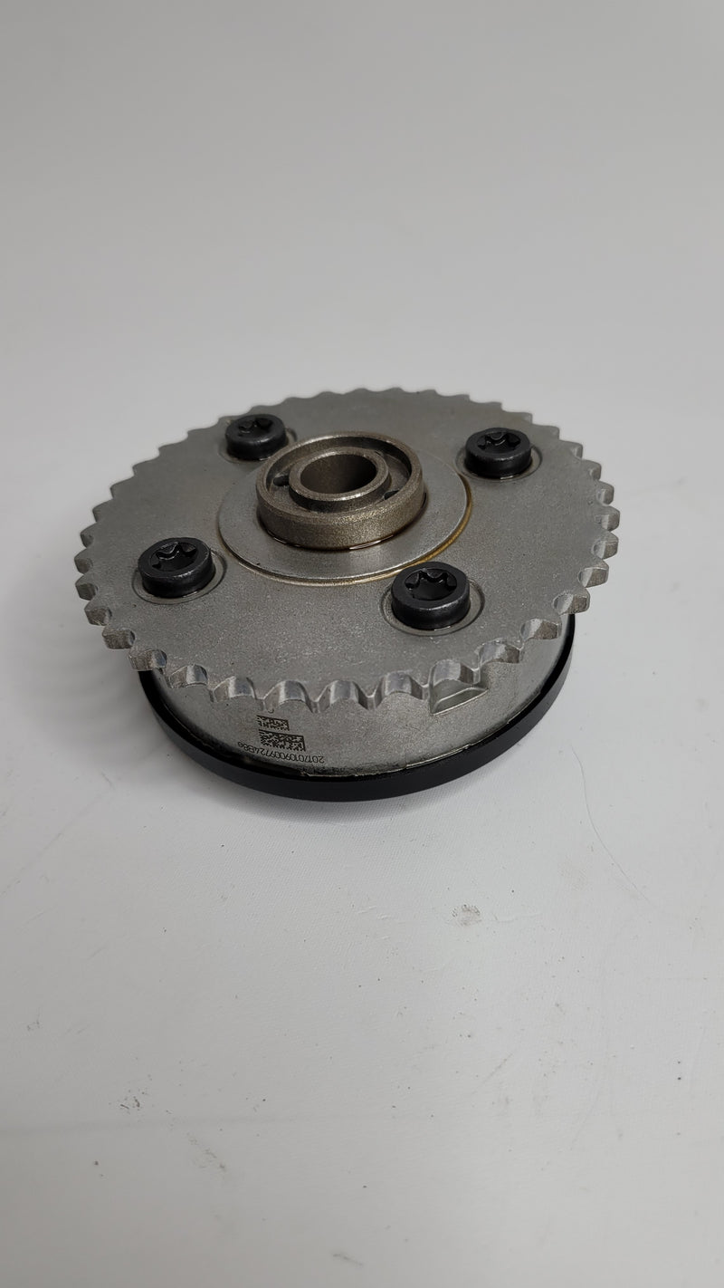 MPerformance.parts outlet camshaft adjustment unit, automotive engine component, with metal and plastic parts visible in the image.