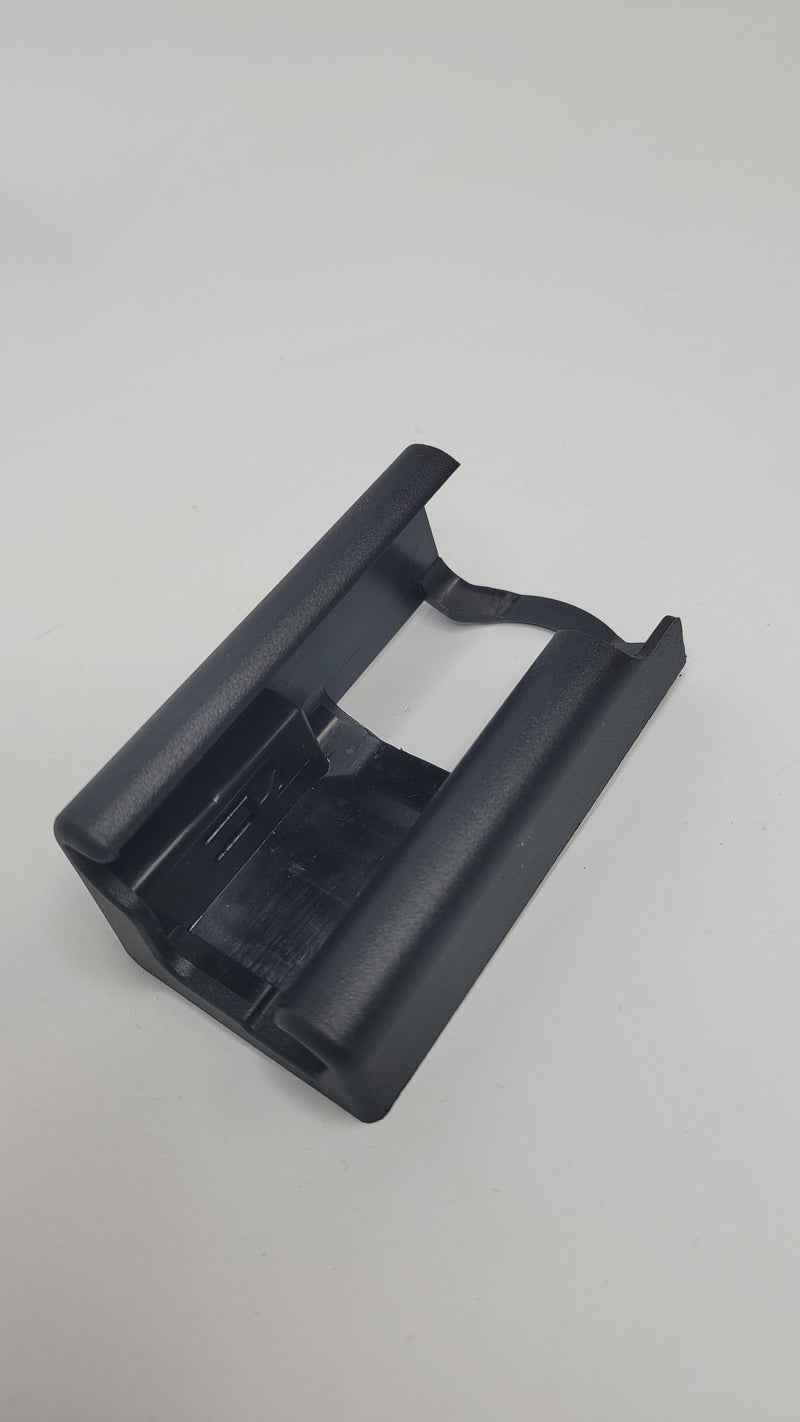 Rear left seat rail protective cap for BMW G80 M3, MPerformance.parts, shown on a car seat assembly.