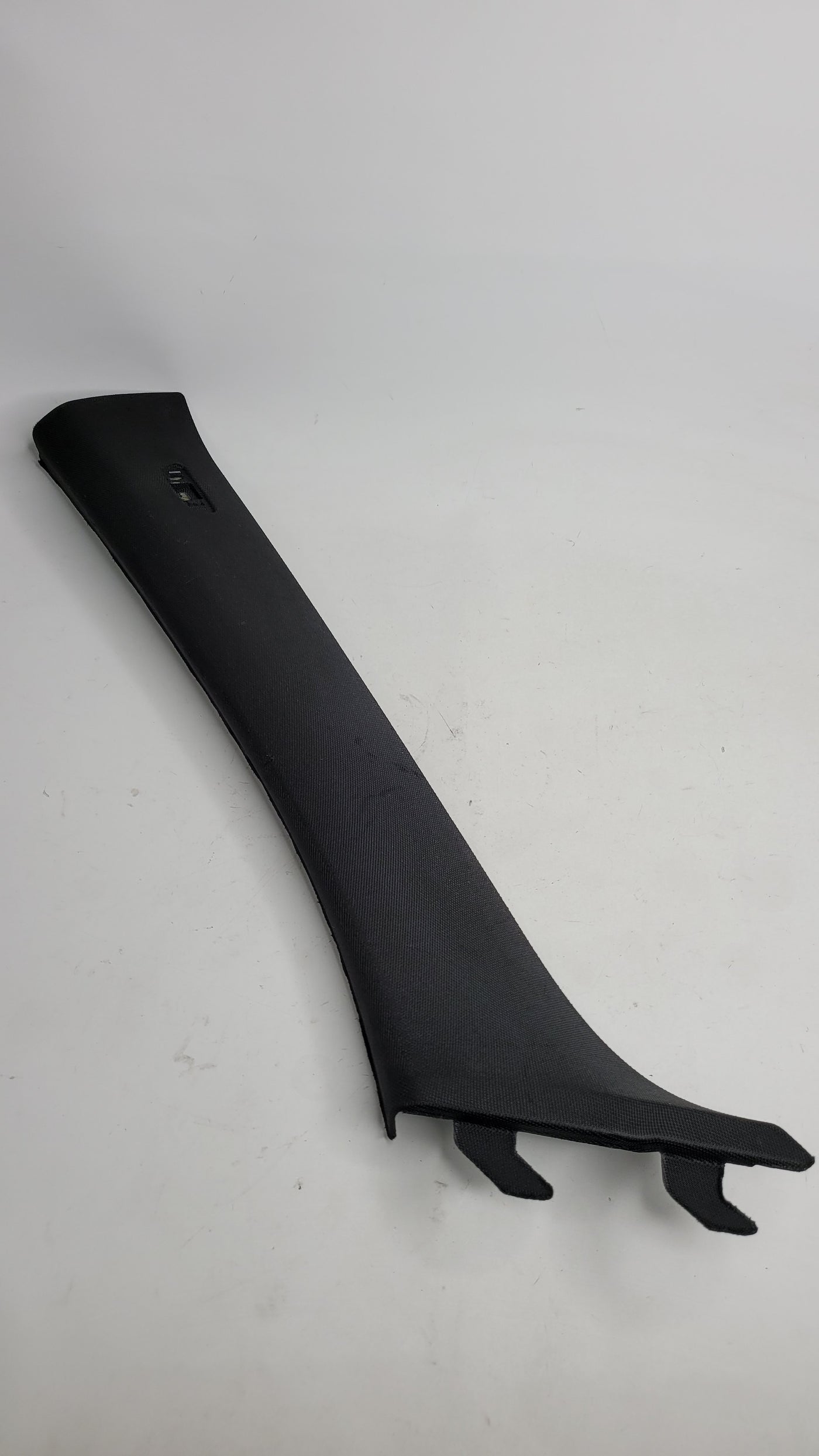 BMW M3 G80 M3 xDrive front left upper A-pillar trim in black with mounting clips, part number 7433239.