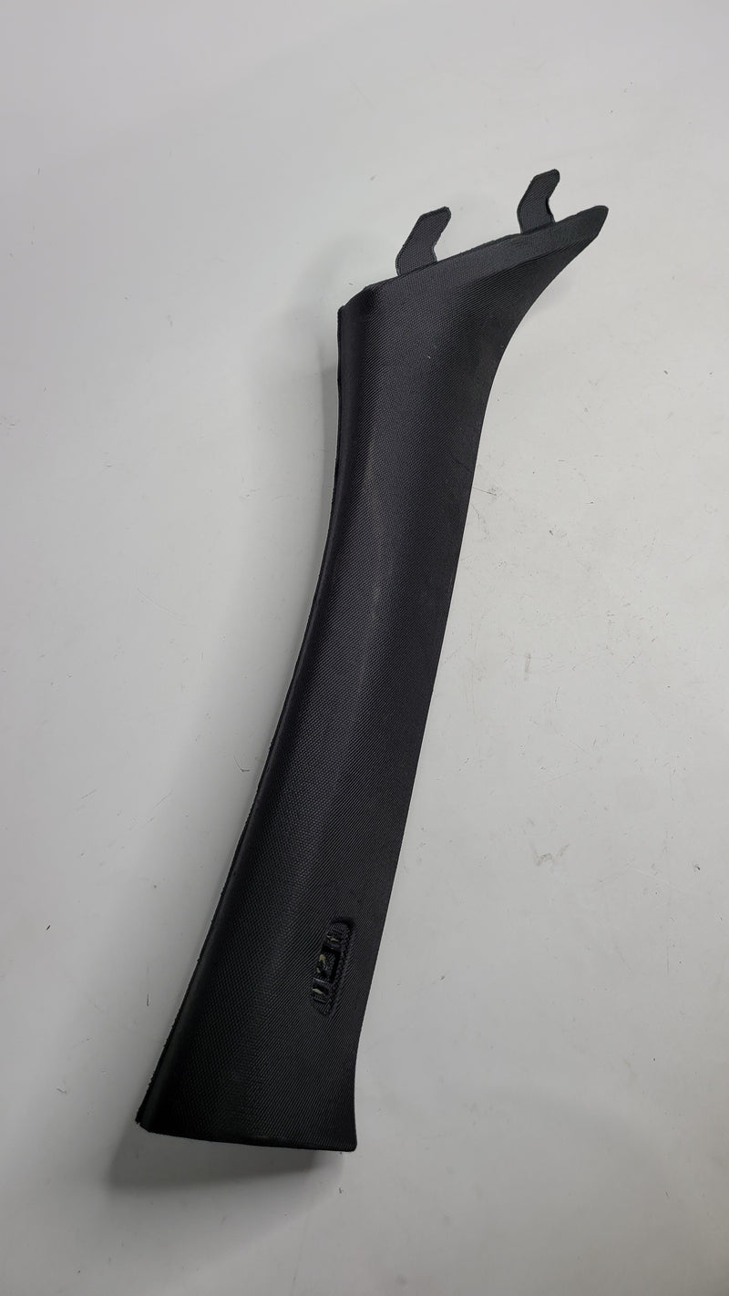 BMW 3 Series G80 driver side right A pillar trim in black with MPerformance.parts branding, showing clean fit and finish.