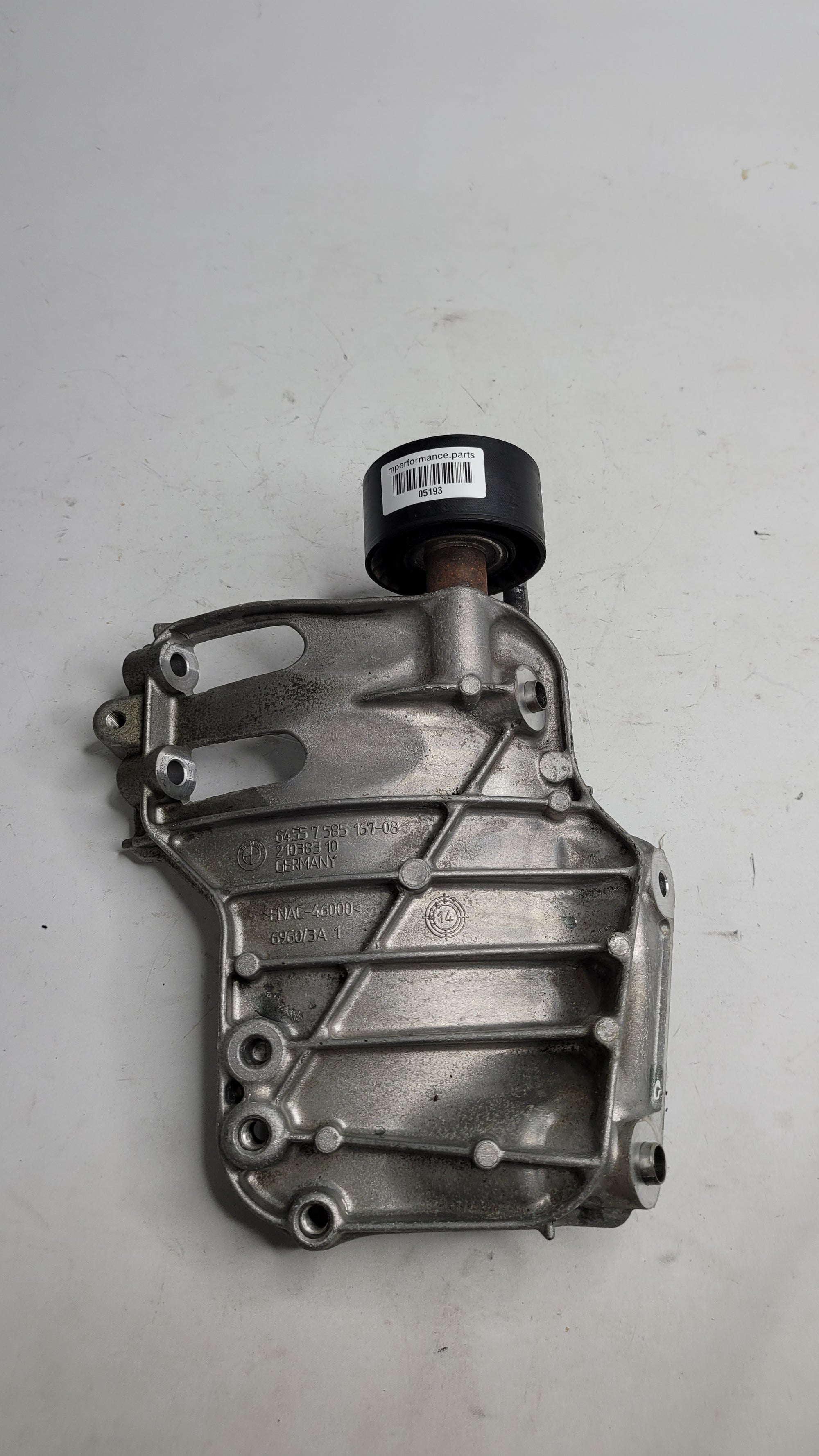 BMW M3 M4 3.0 TURBO IDLER PULLEY ALI PLATE AC PUMP BRACKET MOUNT 64557585 - MPerformance.parts