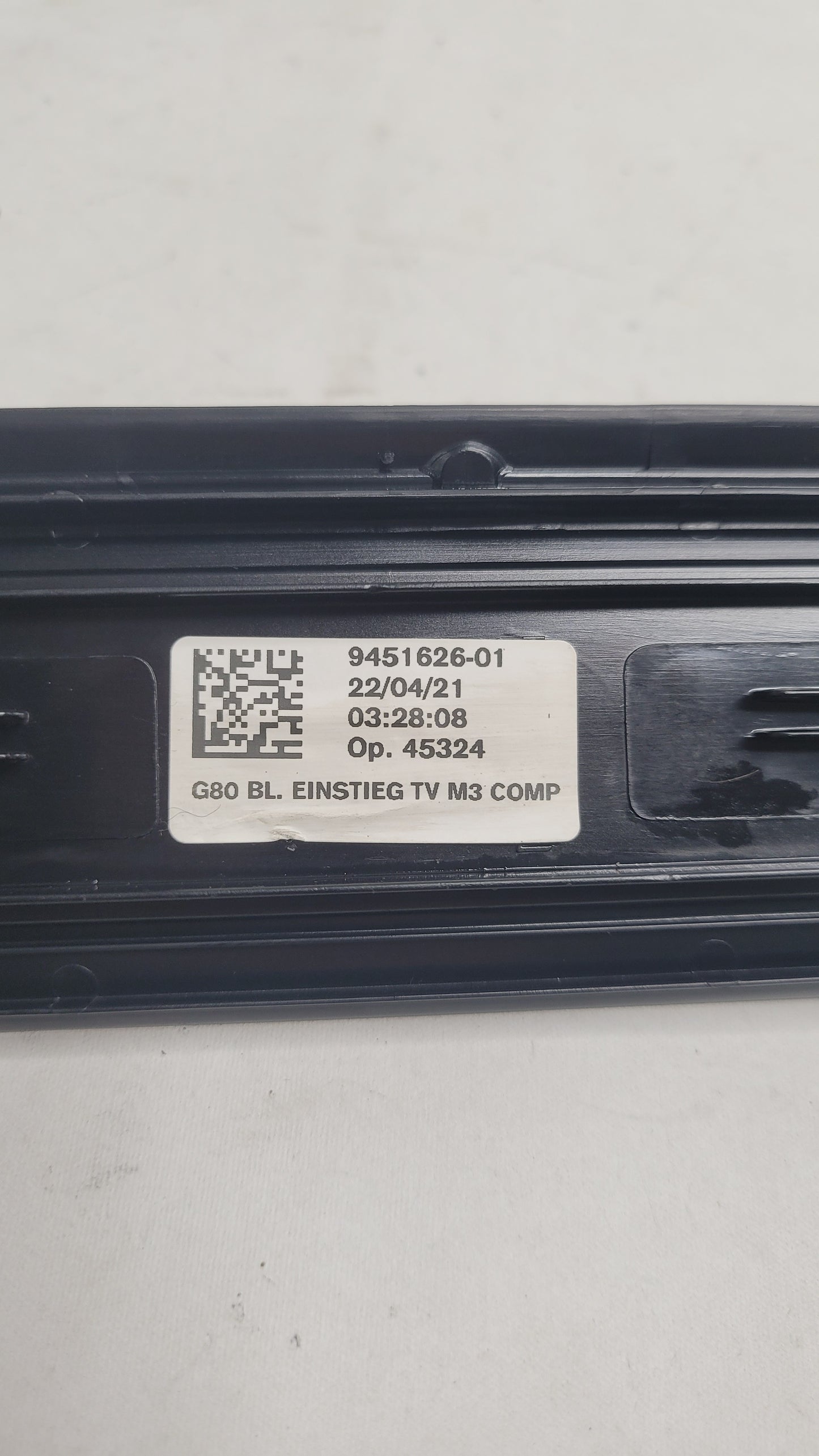 BMW G80 M3 COMPETITION OEM FRONT DOOR SILL KICK PLATE 9451626-01 - MPerformance.parts