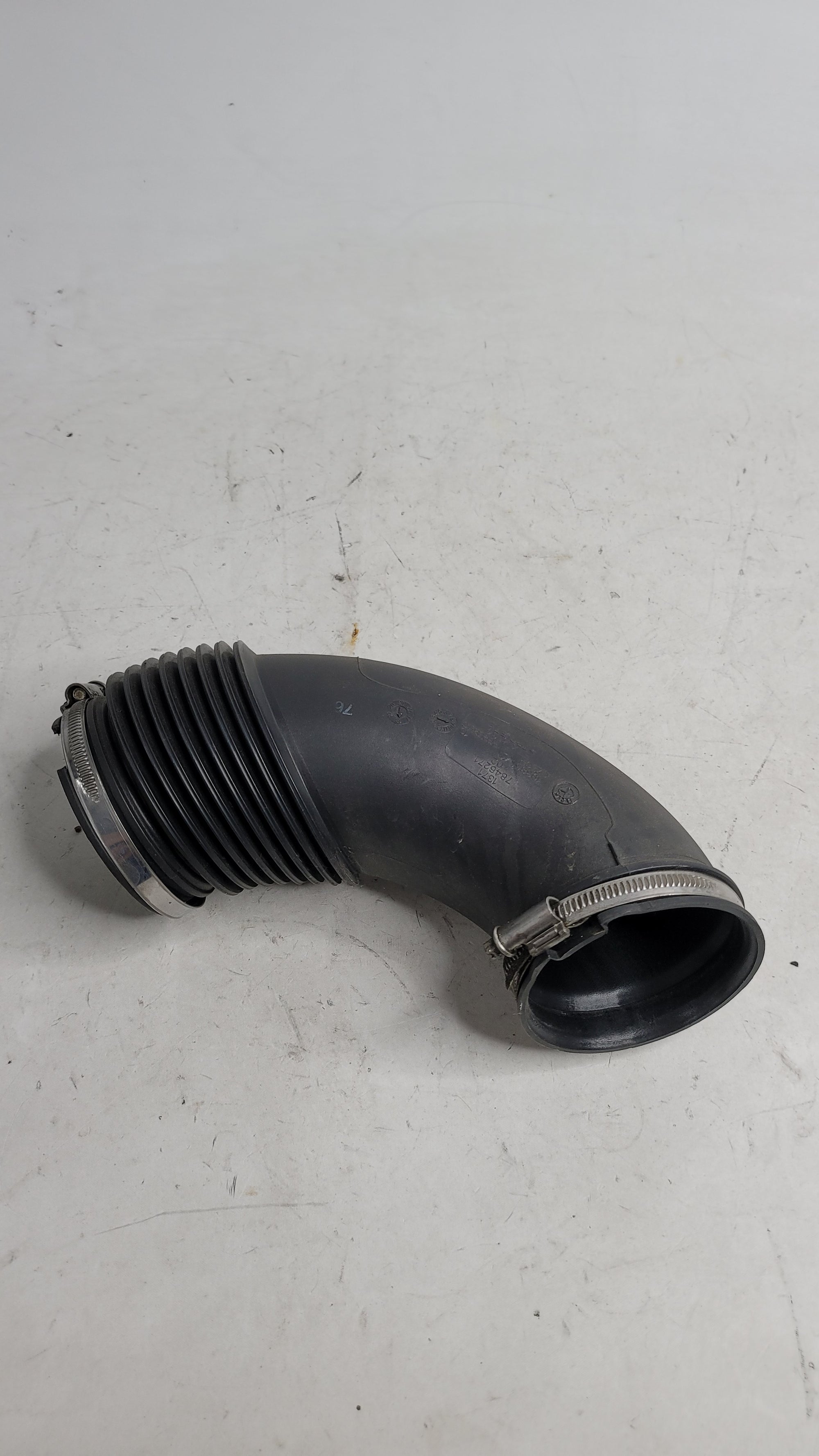BMW M2 F87, M3 F80, M4 F82 OEM air intake inlet duct pipe featuring a lower turbo hose, part 7846271.