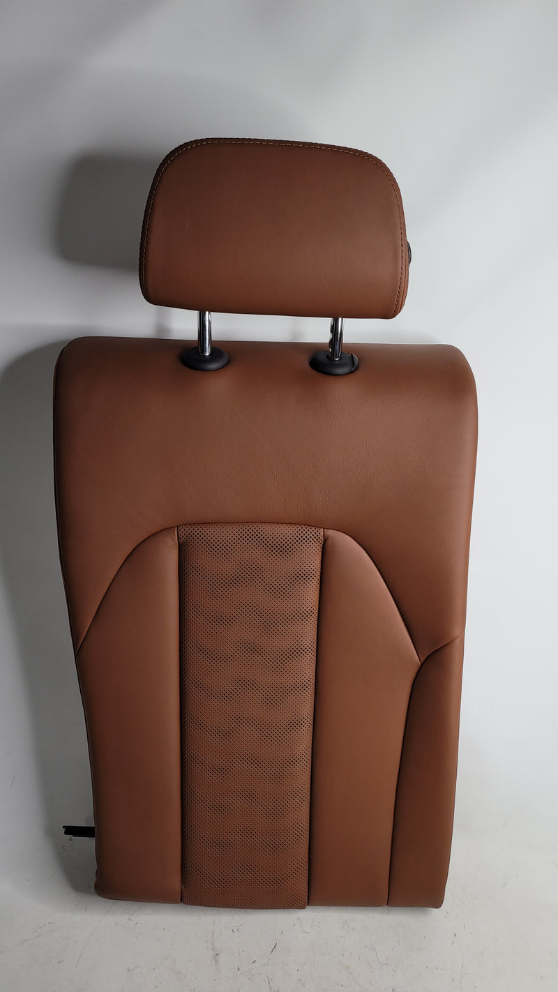 2023 BMW M3 Competition XDrive G80 OEM Tartufi leather rear seat assembly with detailed stitching and design.