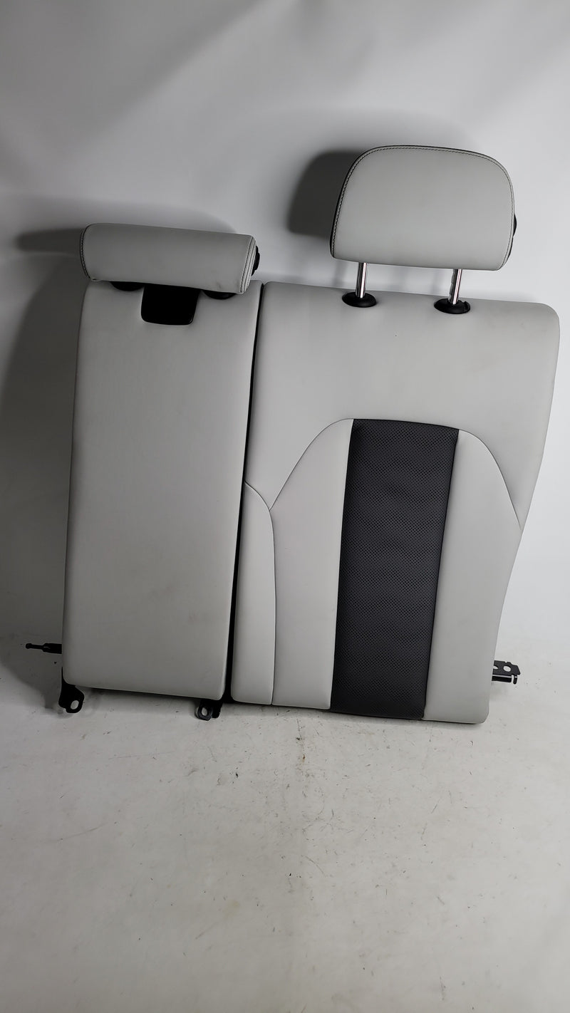 2023 BMW M3 Competition G80 OEM Silverstone leather rear seat assembly showing detailed upholstery and seat design.