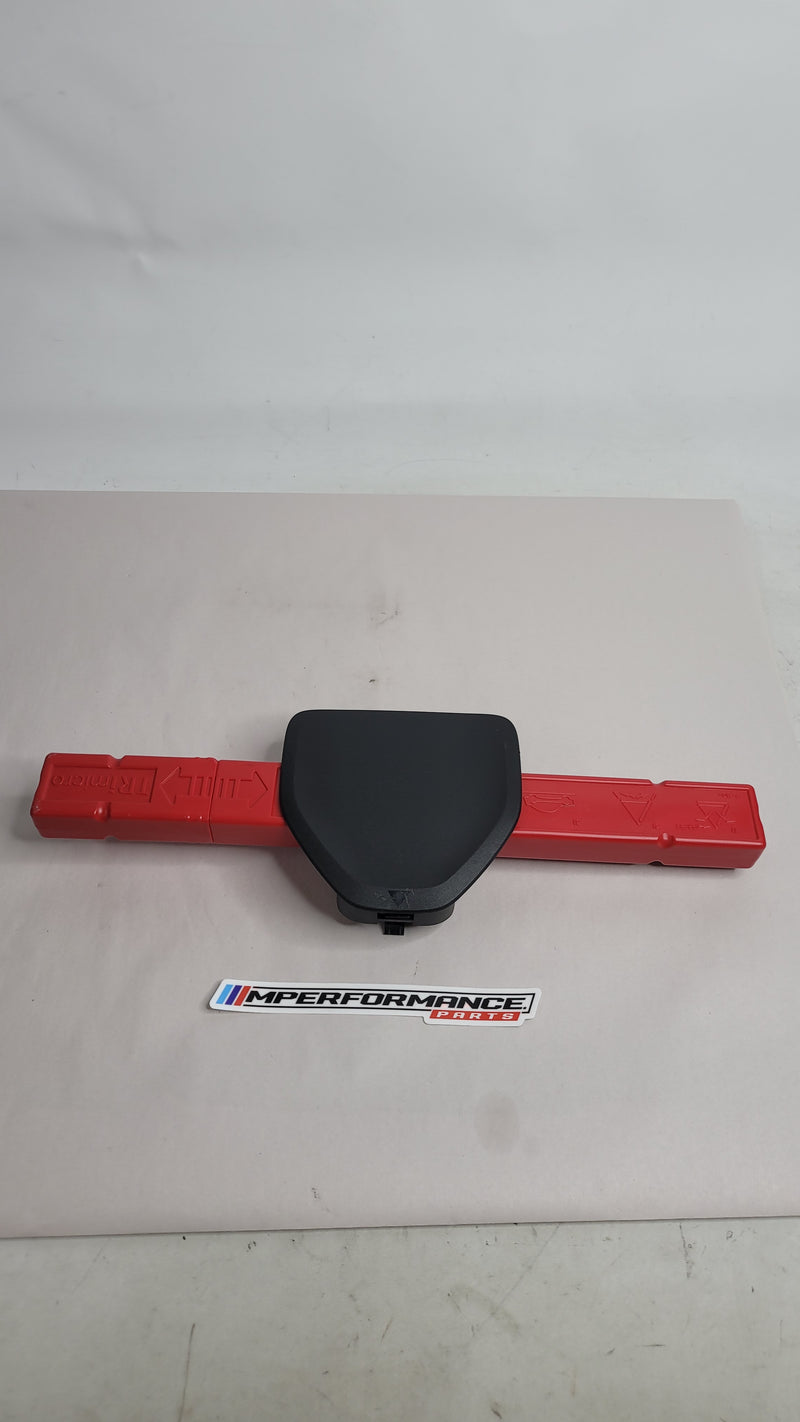 BMW 3 Series F30 F31 hazard warning triangle in orange with reflective surface for roadside safety, model 2015, part 27R034006.