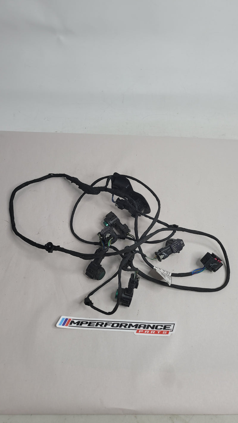 BMW 3 Series G20 G80 rear bumper PDC wiring loom with connector ends, part numbers 5A21DC7 and 5A21DC5, by MPerformance.parts