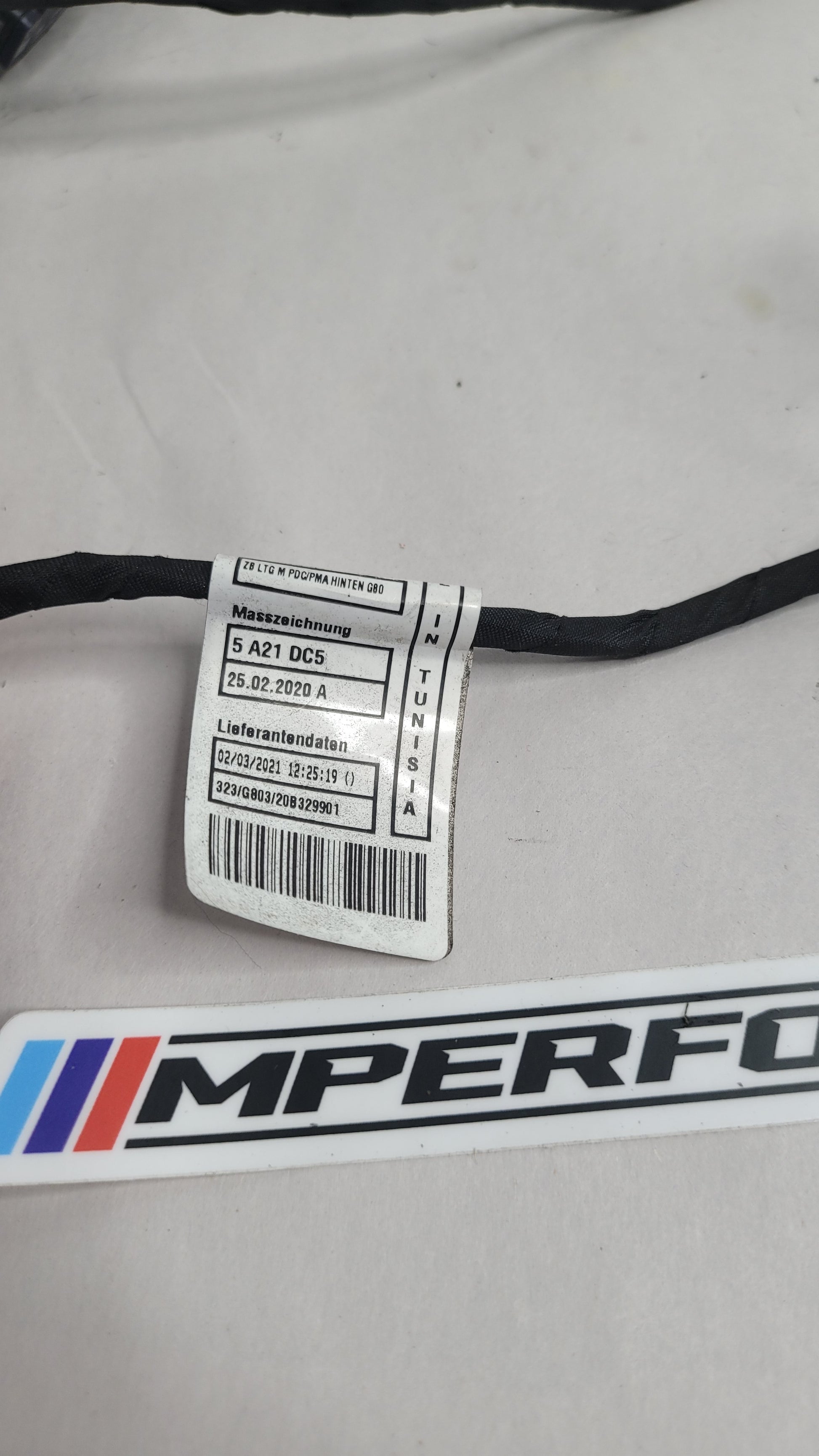 BMW 3 SERIES G20 G80 REAR BUMPER PDC WIRING LOOM 5A21DC7 5A21DC5 - MPerformance.parts