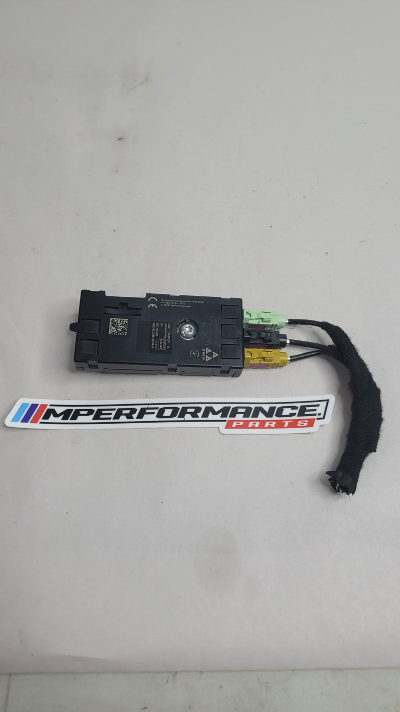 BMW 3 Series G20 G80 G28 M3 Competition antenna amplifier by MPerformance.parts, showing the compact electronic component.