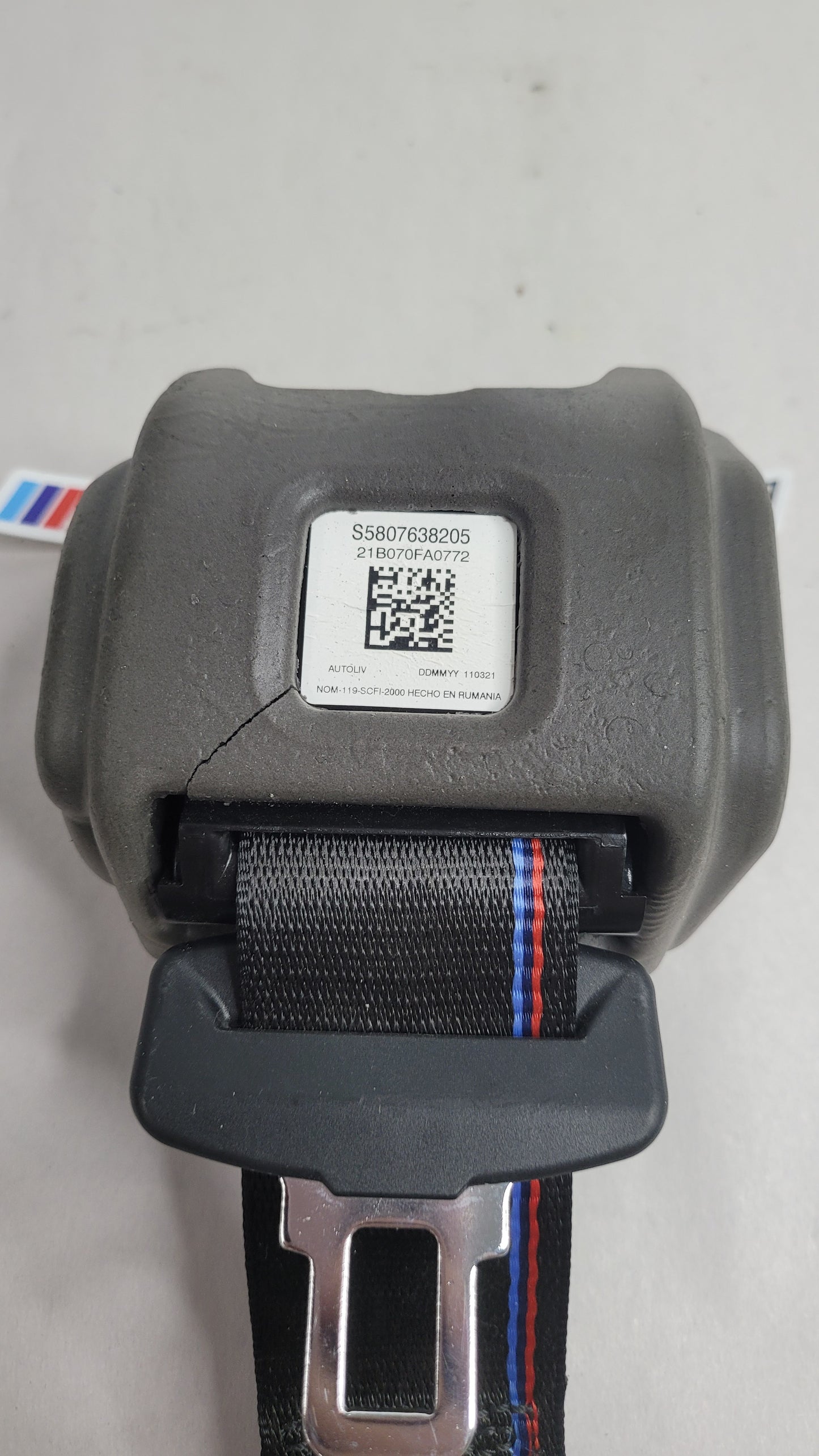 BMW M3 SERIES G20 G80 REAR CENTRE SEATBELT S5807638205 - MPerformance.parts